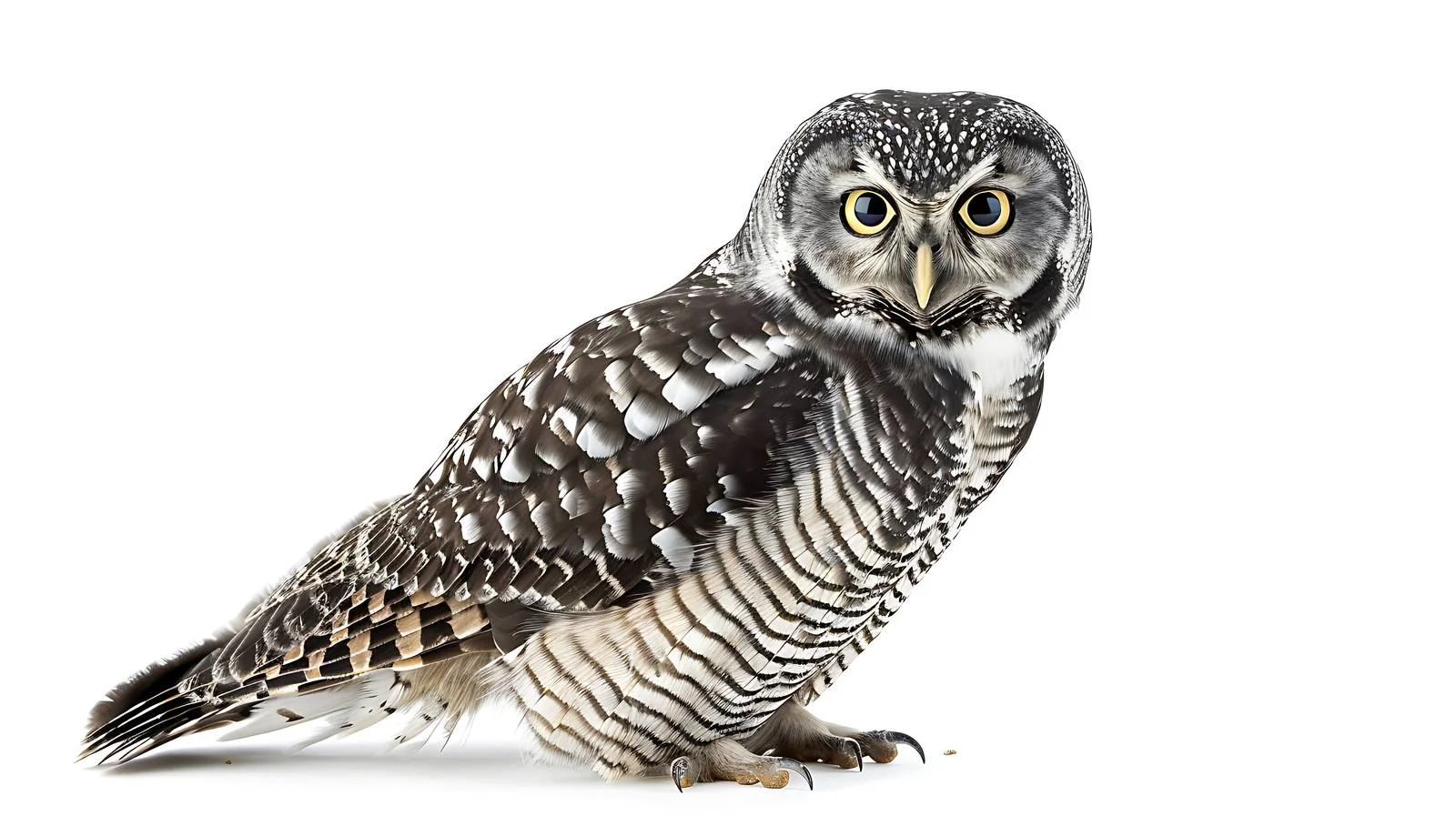 Northern Hawk Owl Isolated on White — free download from Dotvec
