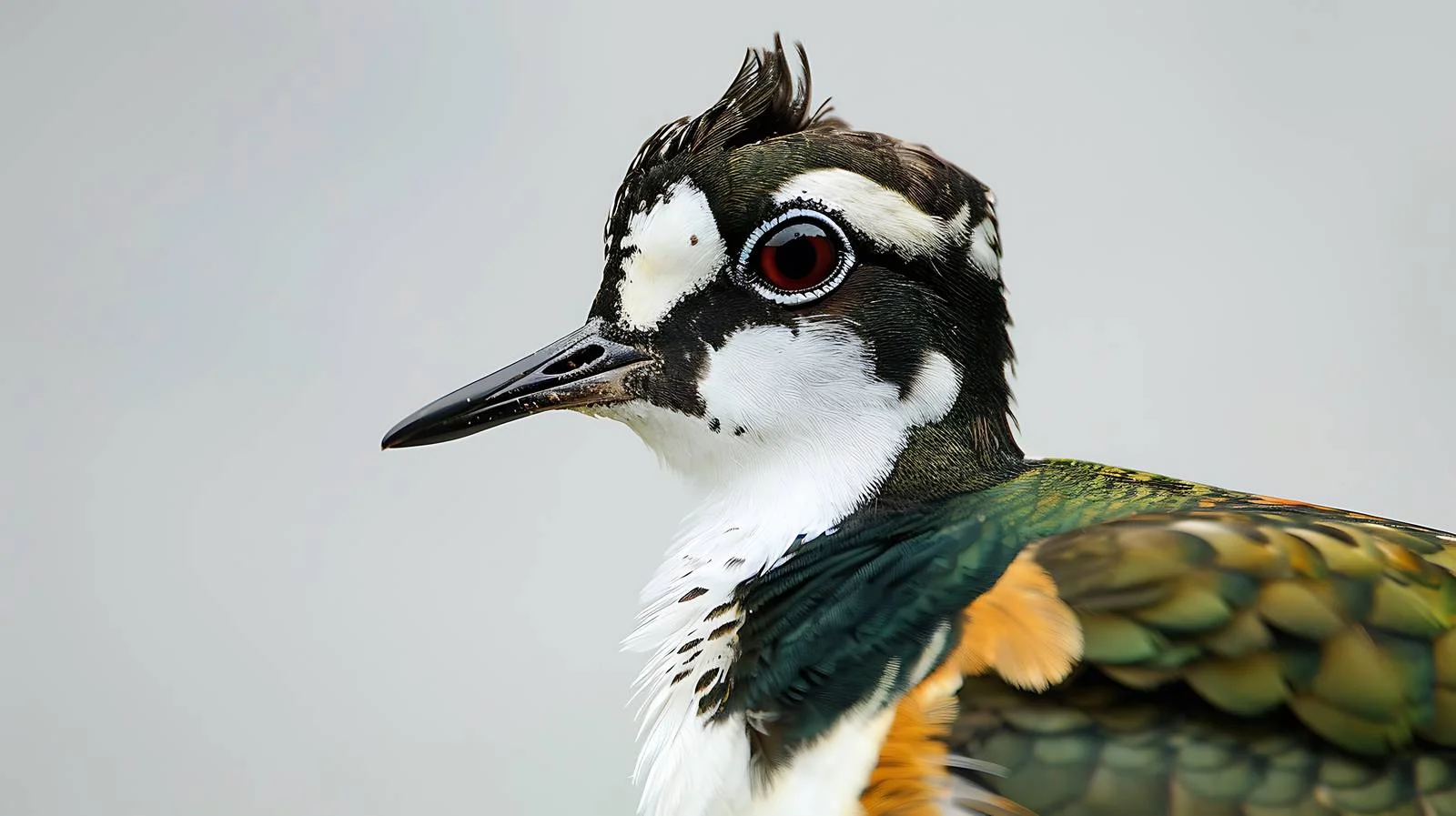 Detailed Northern Lapwing Bird Portrait — free download from Dotvec