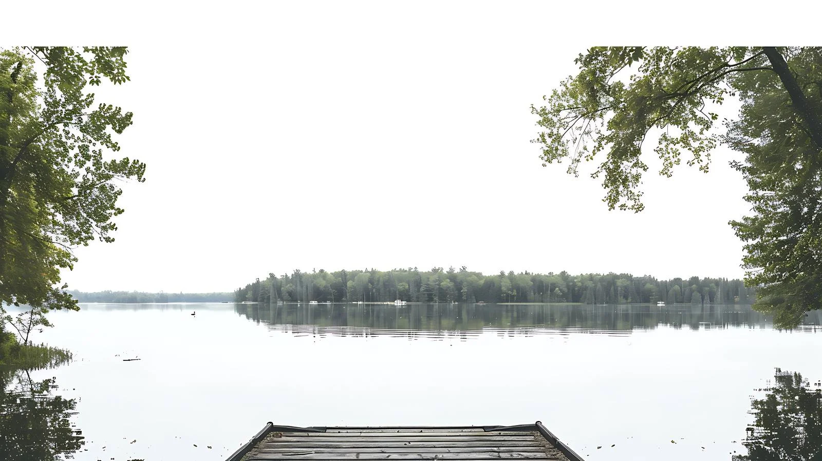 Tranquil Lake Scene with Fishing Dock – free fishermen image from Dotvec
