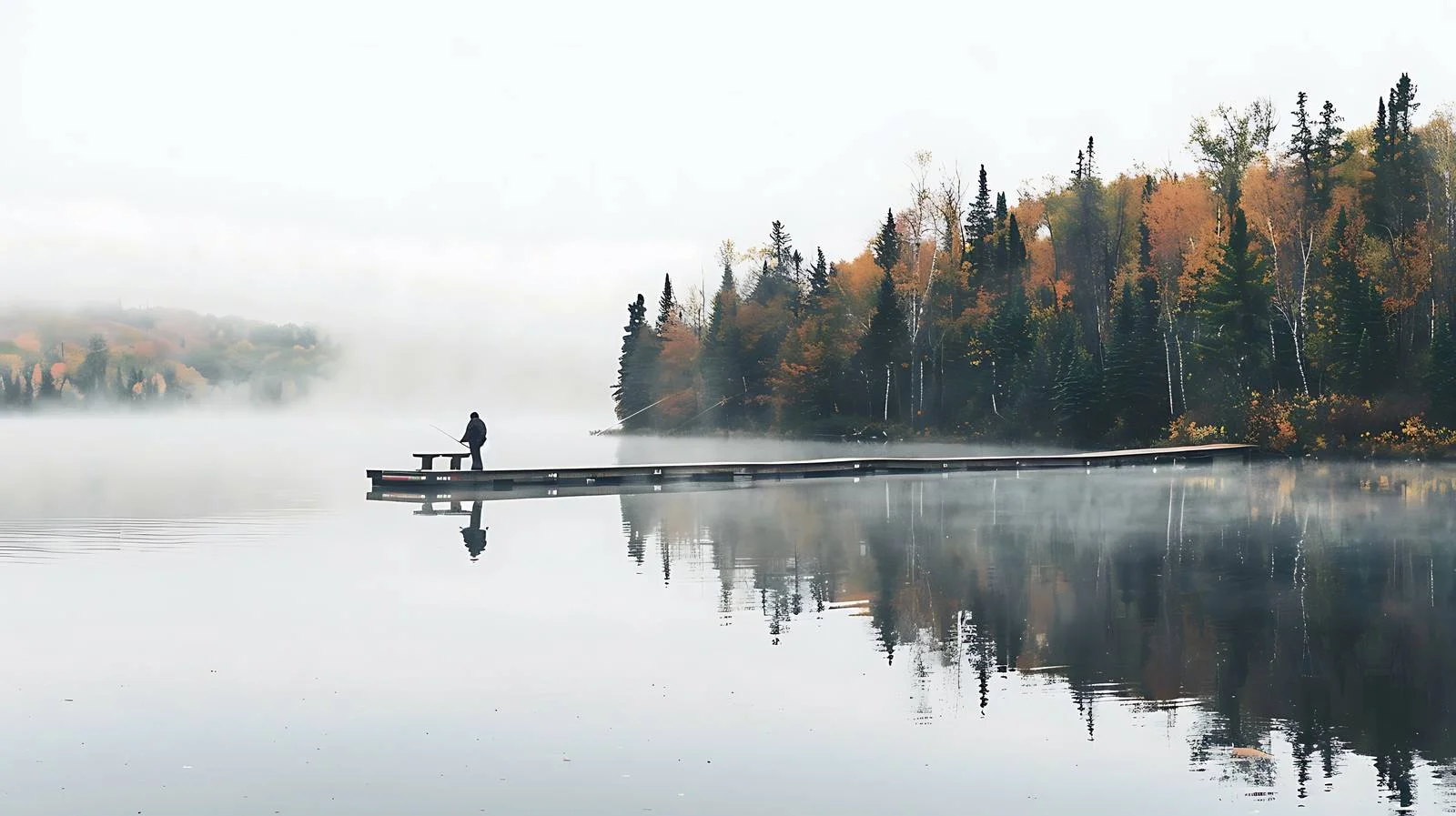 Tranquil Northern Minnesota Lake with Fishermen – free fishermen image from Dotvec