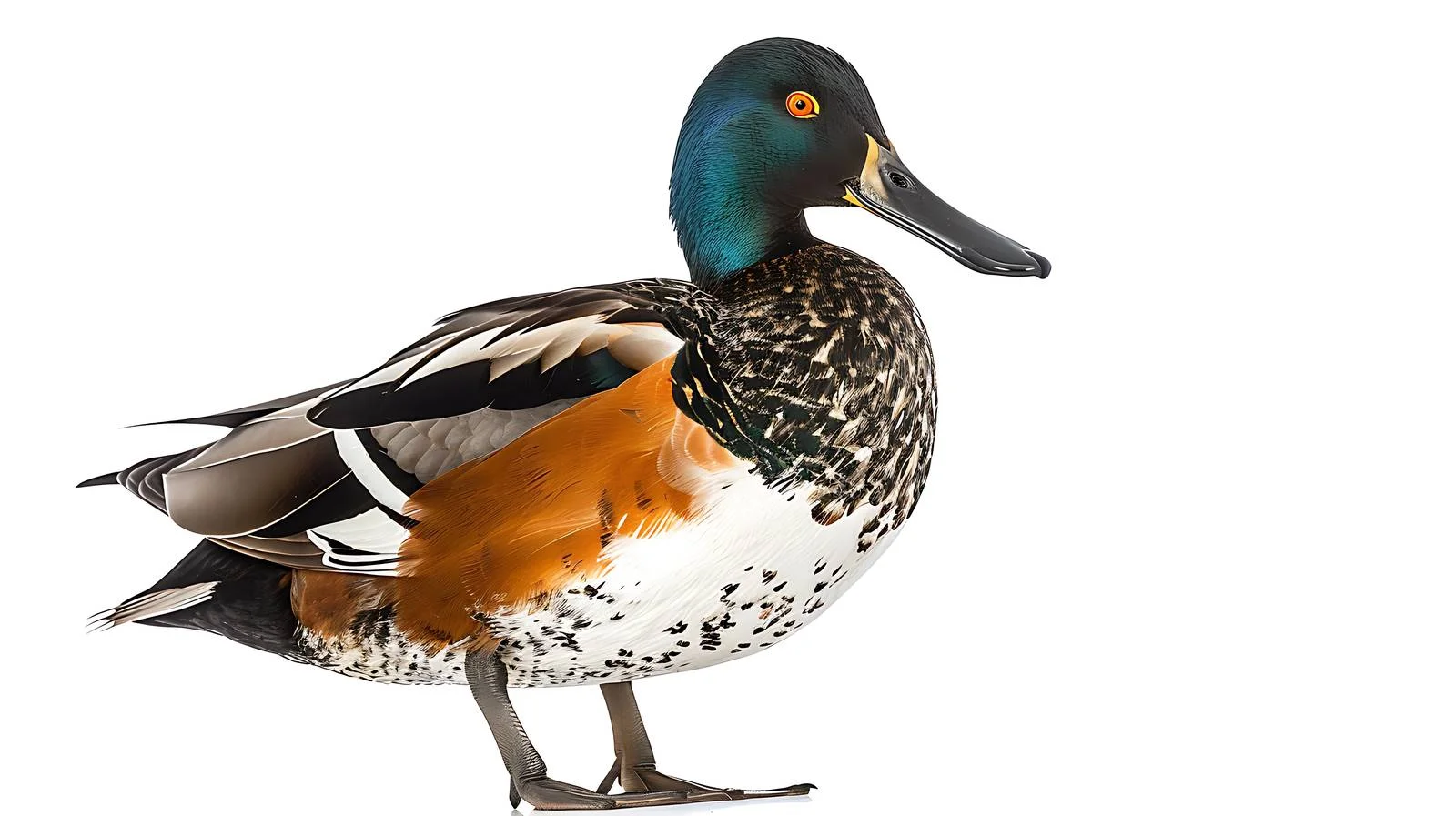 Isolated Northern Shoveler Bird Spatula Image — free download from Dotvec