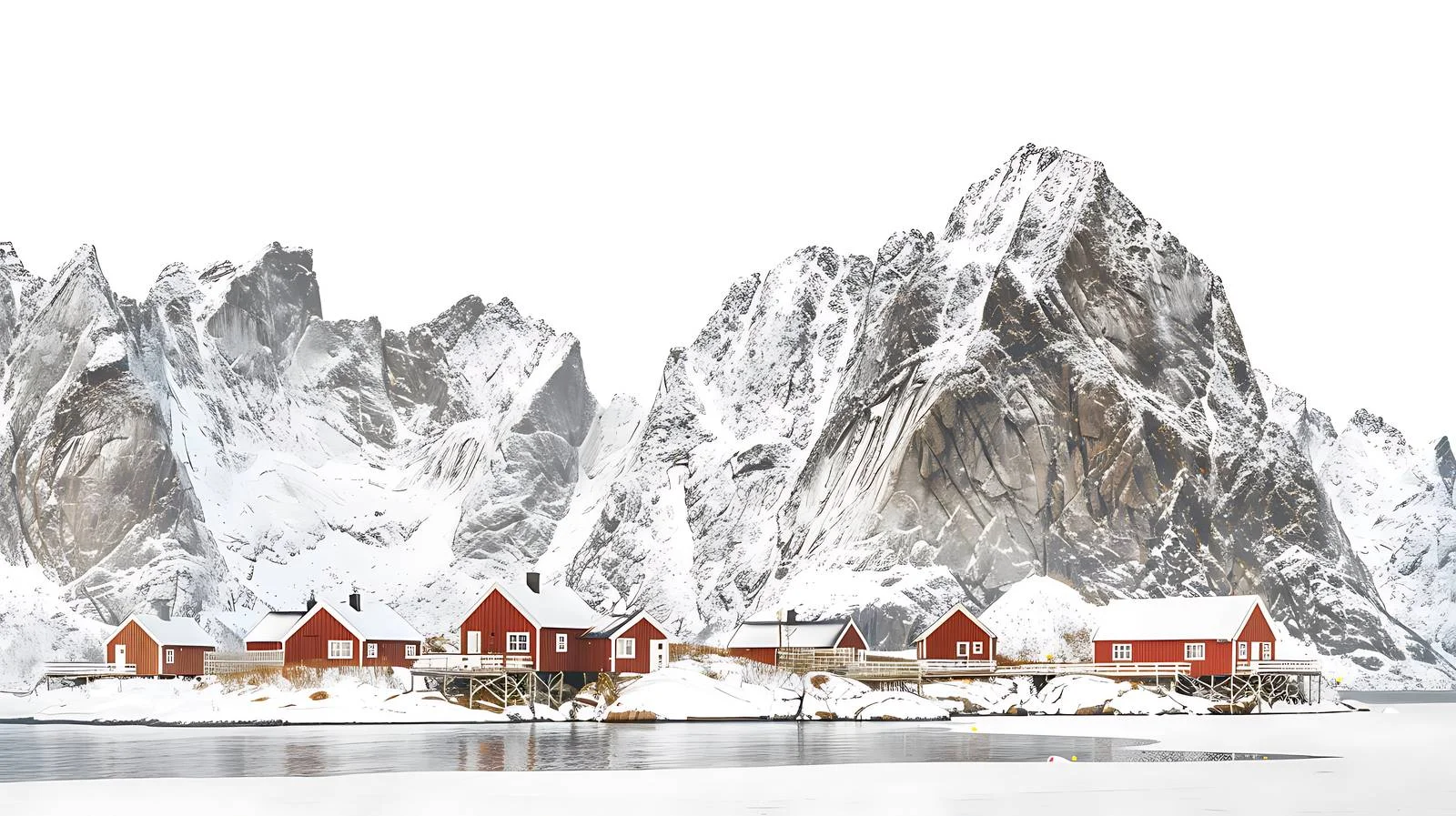 Hamnoy Village Norway Panoramic Coastal Scene – free lofoten image from Dotvec