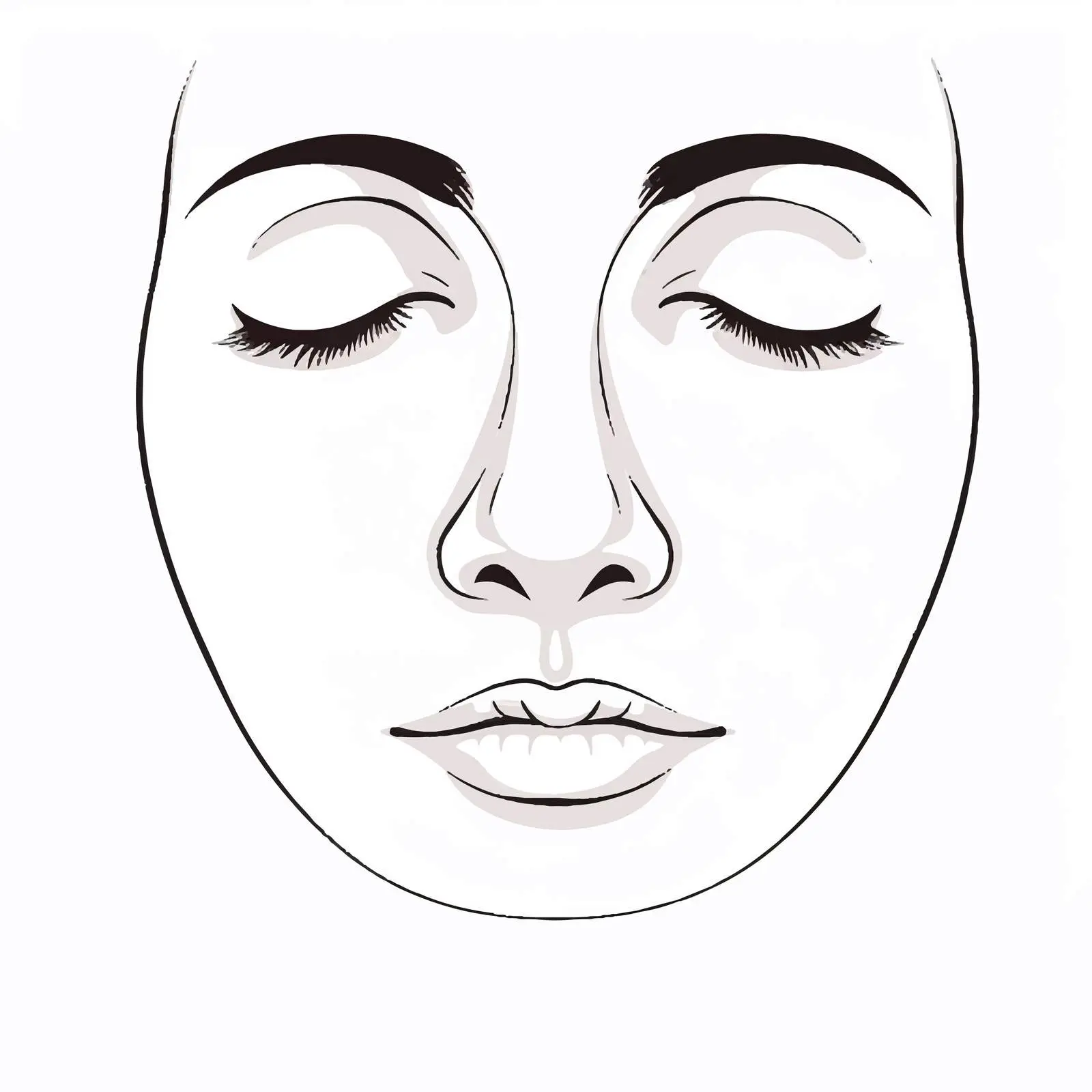 Nose Line Vector Illustration on White Background — free download from Dotvec