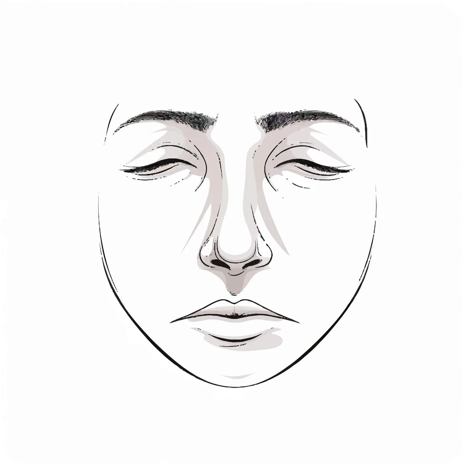 Nose Line Vector Illustration on White Background — free download from Dotvec