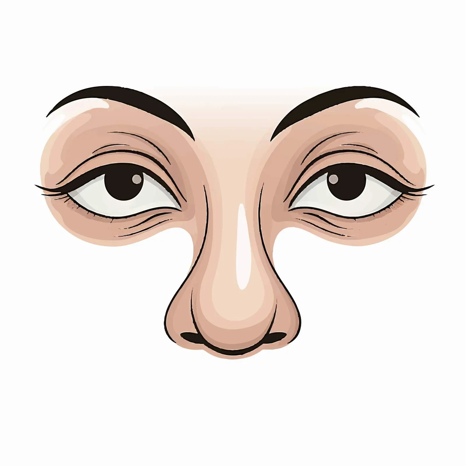 Top View Nose Vector Illustration on White Background — free download from Dotvec