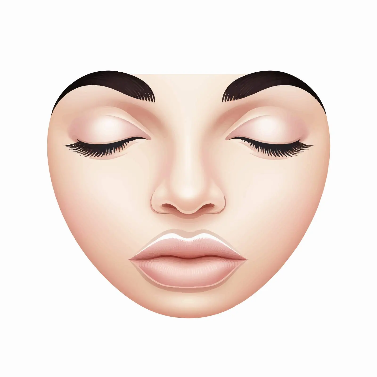 Top View Vector Illustration of Nose on White Background — free download from Dotvec