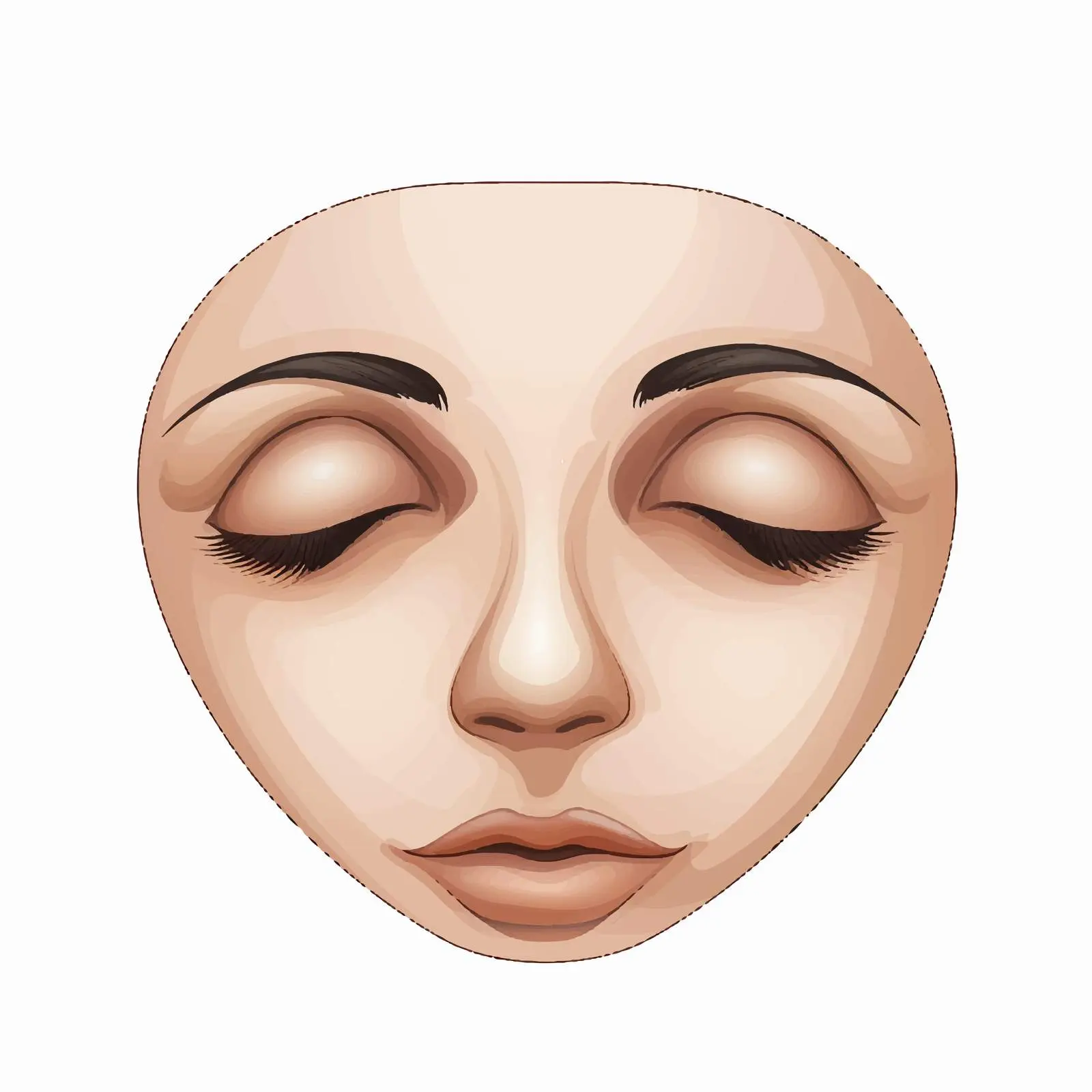 Top View Vector Illustration of Human Nose — free download from Dotvec