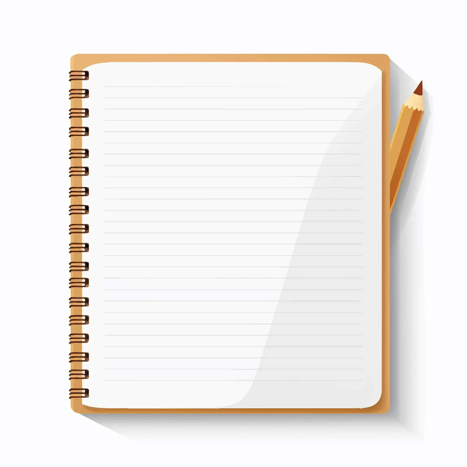 Top View Note Vector Illustration on White Background — free download from Dotvec