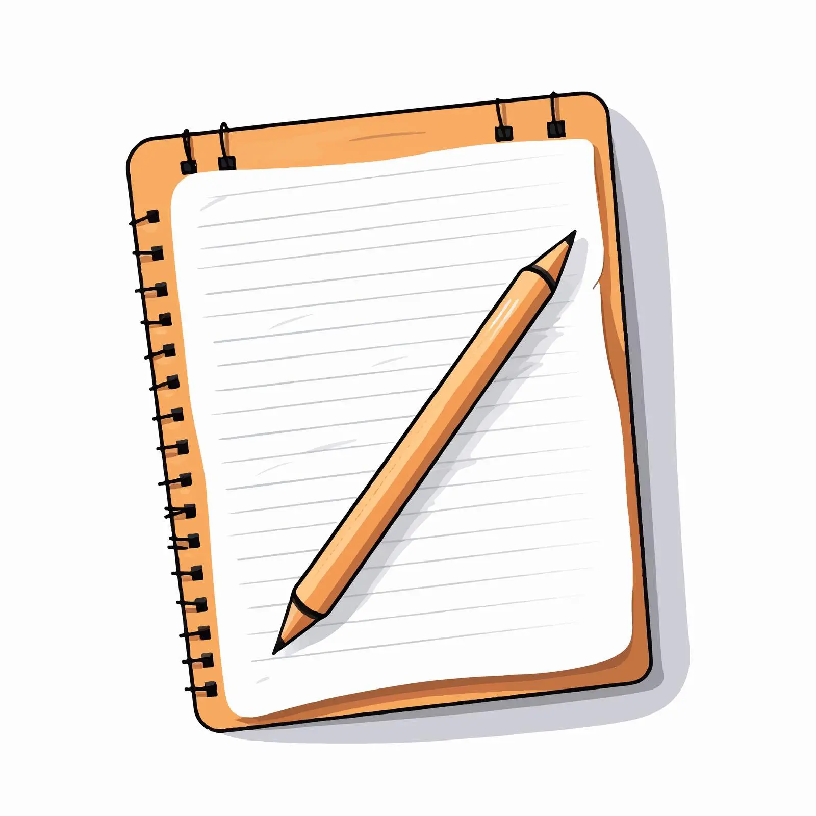 Top View Note Vector Illustration on White Background — free download from Dotvec