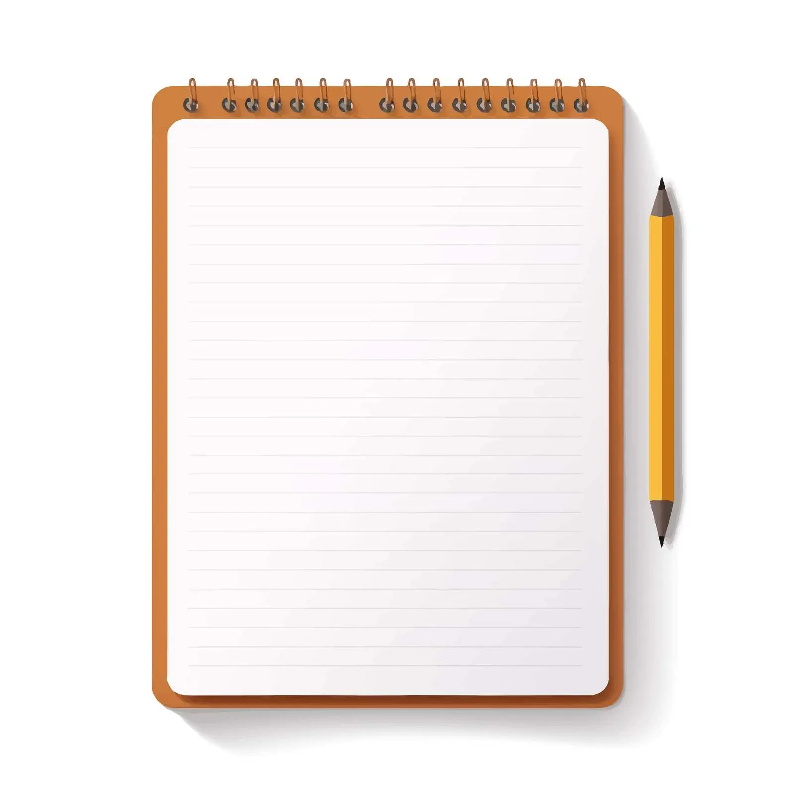 Top View Note Vector Illustration on White Background — free download from Dotvec