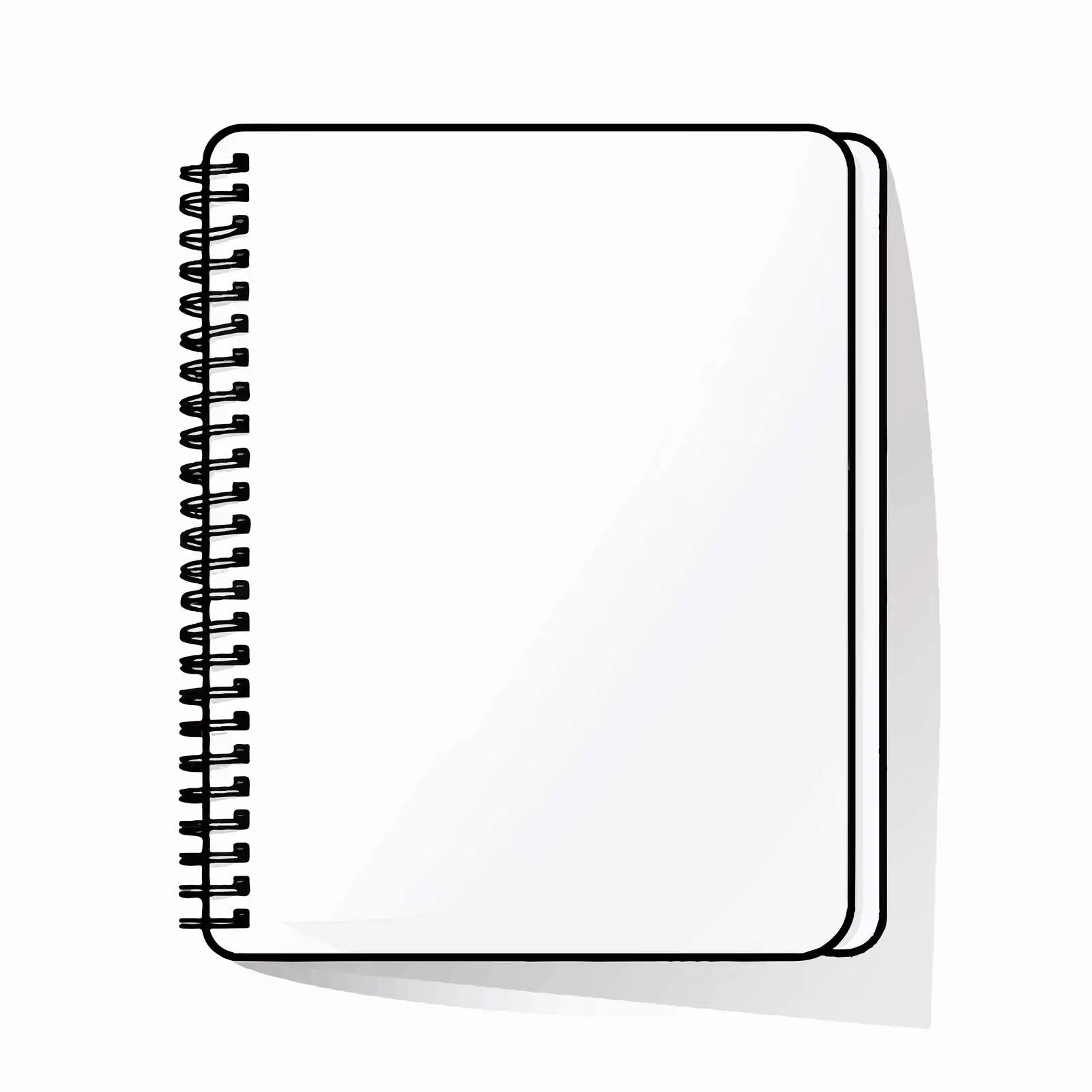 Outline of Notebook Illustration on White Background — free download from Dotvec