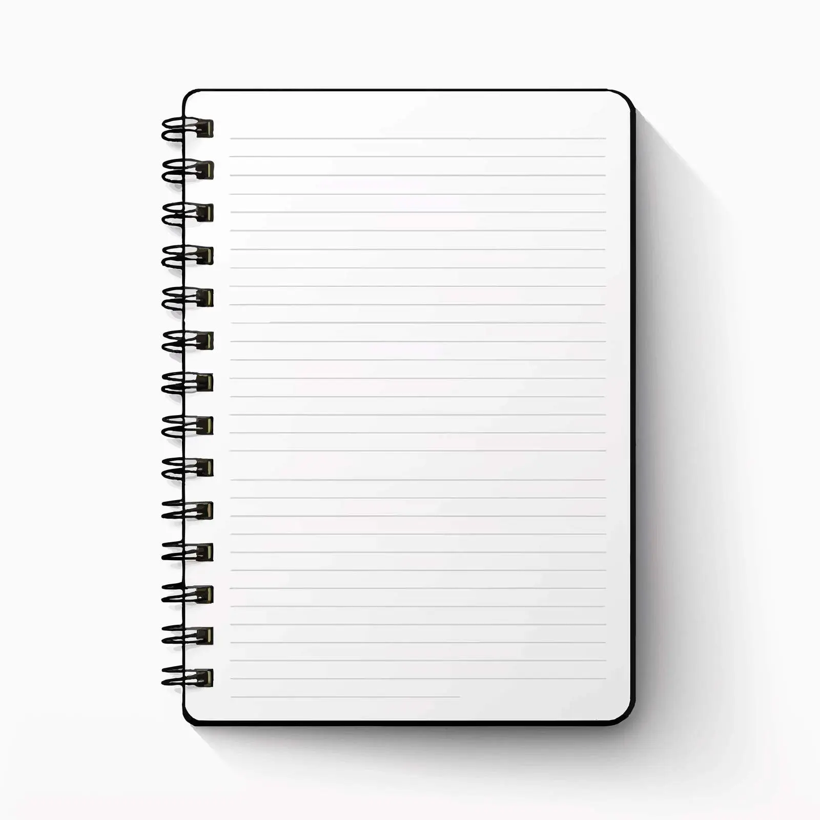 Notebook Outline Illustration on White Background — free download from Dotvec