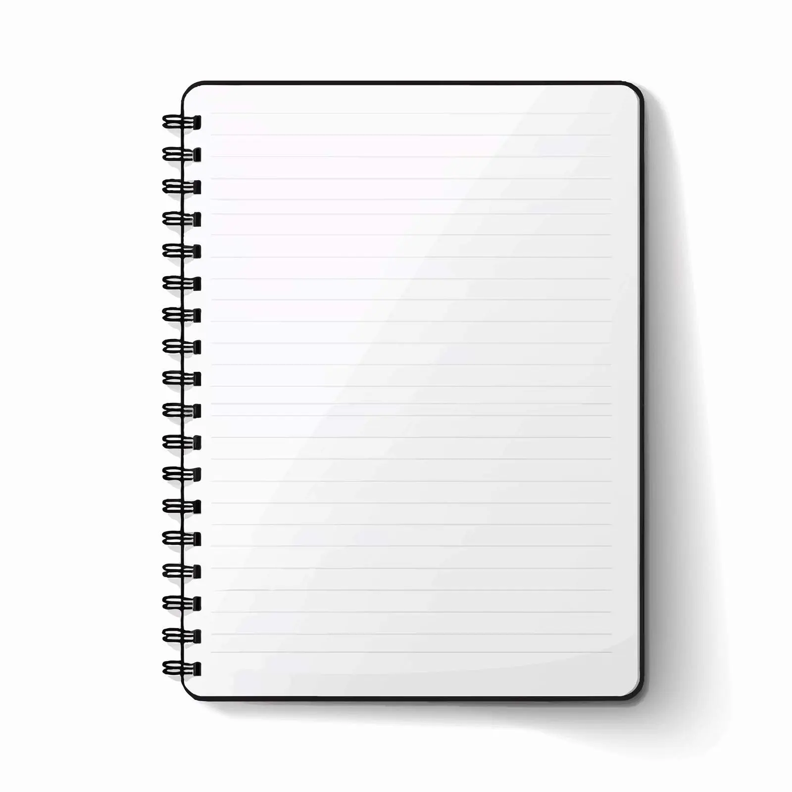 Notebook Outline Vector Illustration on White Background — free download from Dotvec