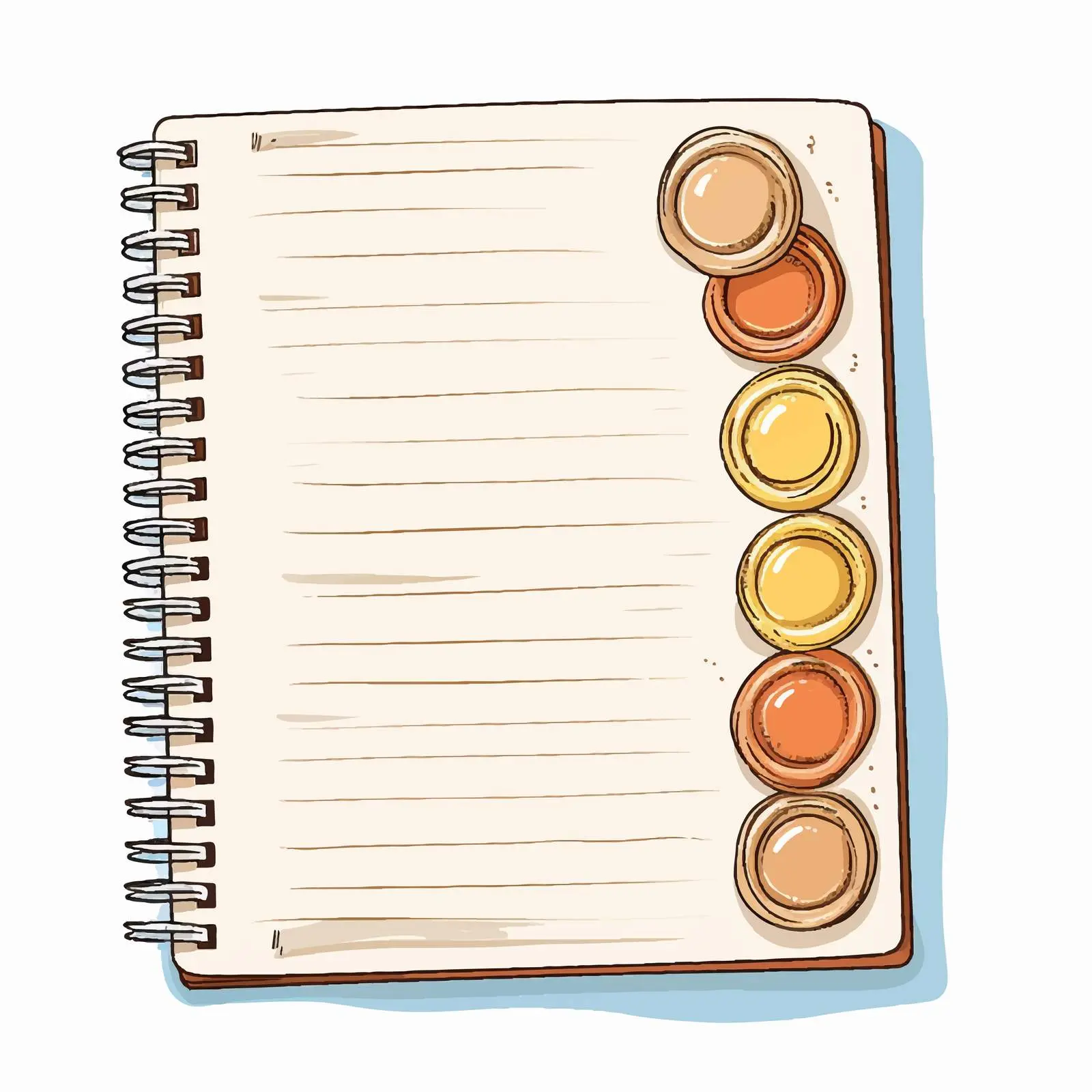Spiral Bound Notebook Sketchbook Closed Vertically — free download from Dotvec