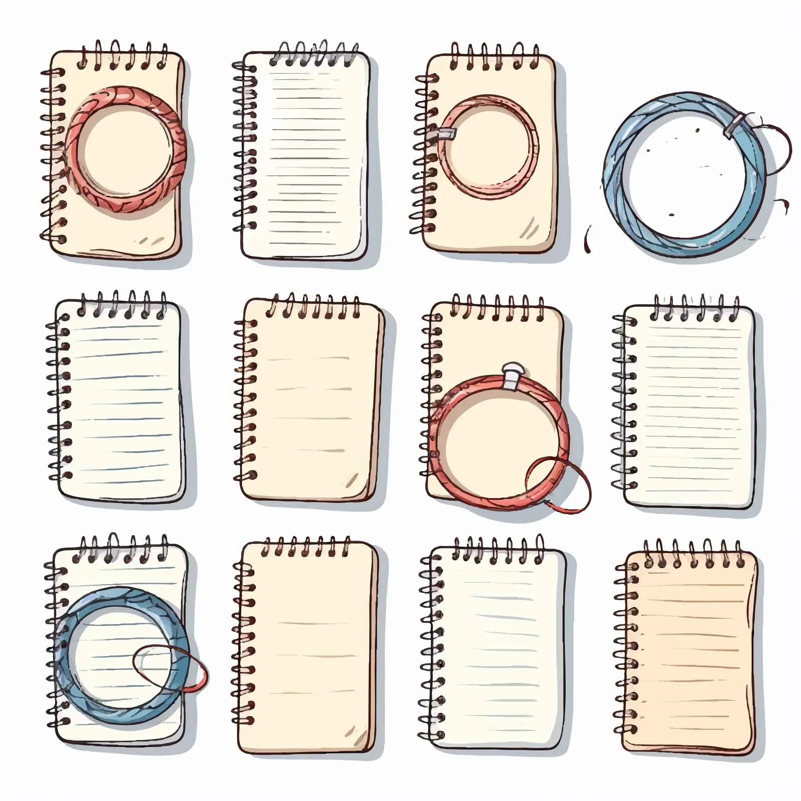 Spiral Bound Notebook Closed with Vertical Orientation — free download from Dotvec