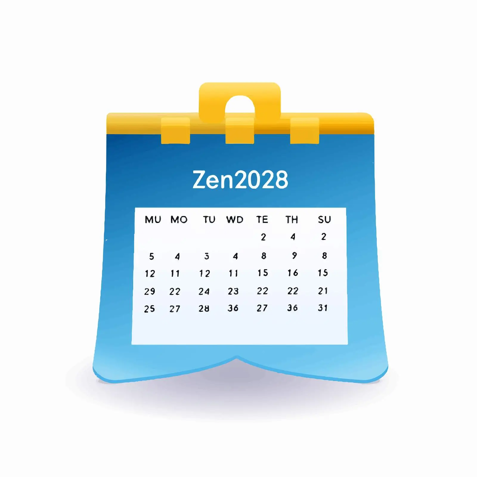 November Poster in Blue and Yellow Colors — free download from Dotvec