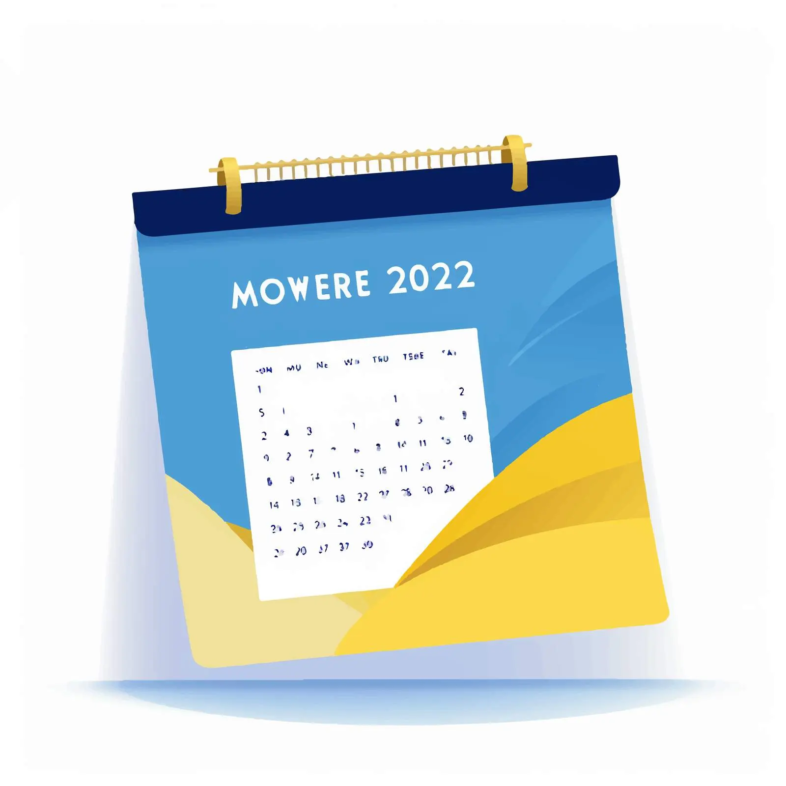 November Poster in Blue and Yellow Colors — free download from Dotvec