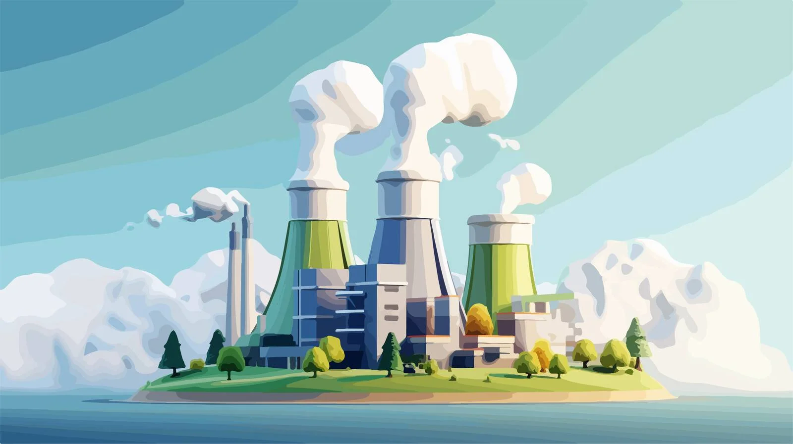 Clean Energy Nuclear Power Plant Concept — free download from Dotvec