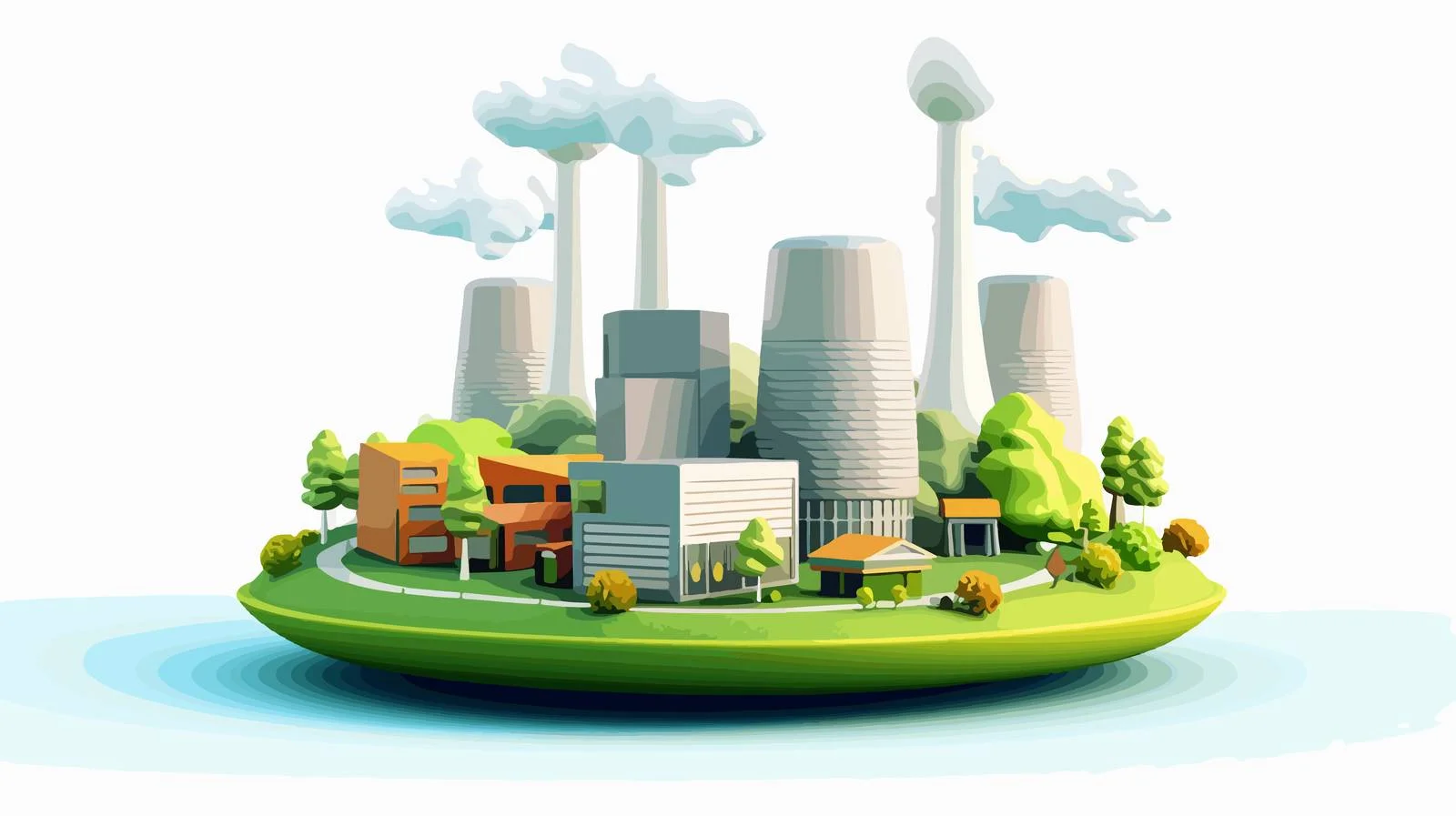 Clean Energy from Nuclear Power Plant — free download from Dotvec