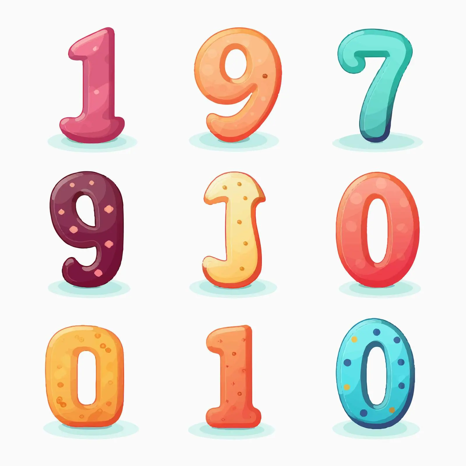 Numbers and Math Symbols Vector Illustration — free download from Dotvec