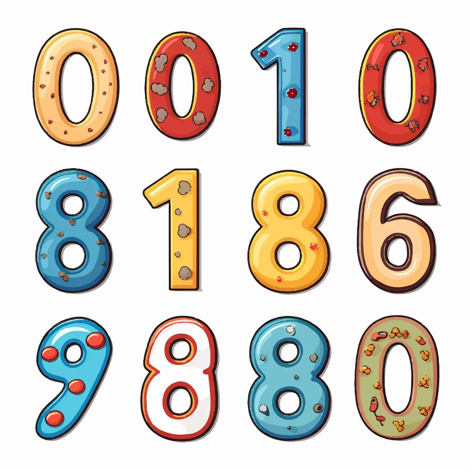 Math Symbols and Numbers Vector Illustration — free download from Dotvec