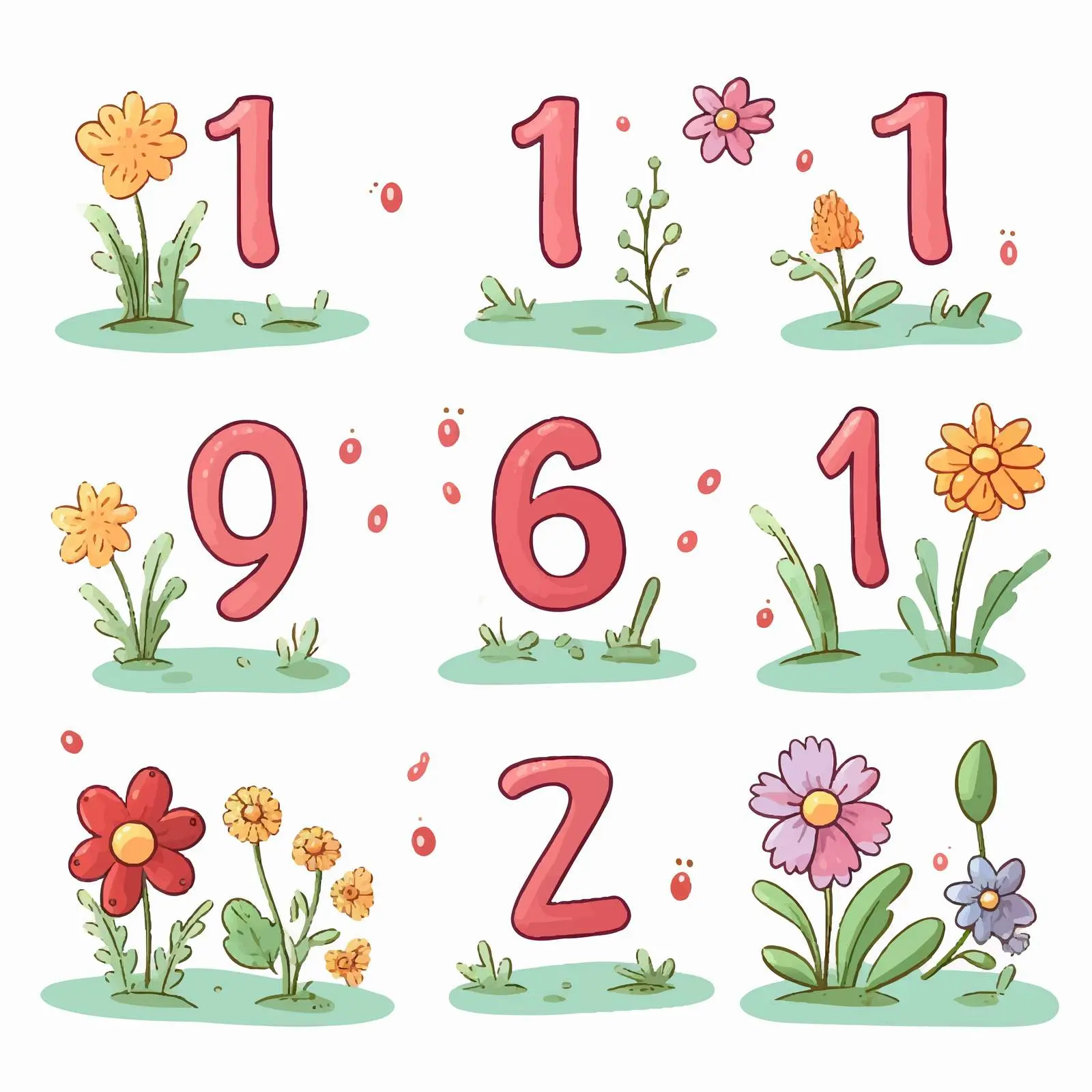 Handwriting Practice for Numbers 1 to 10 – free teaching resources image from Dotvec