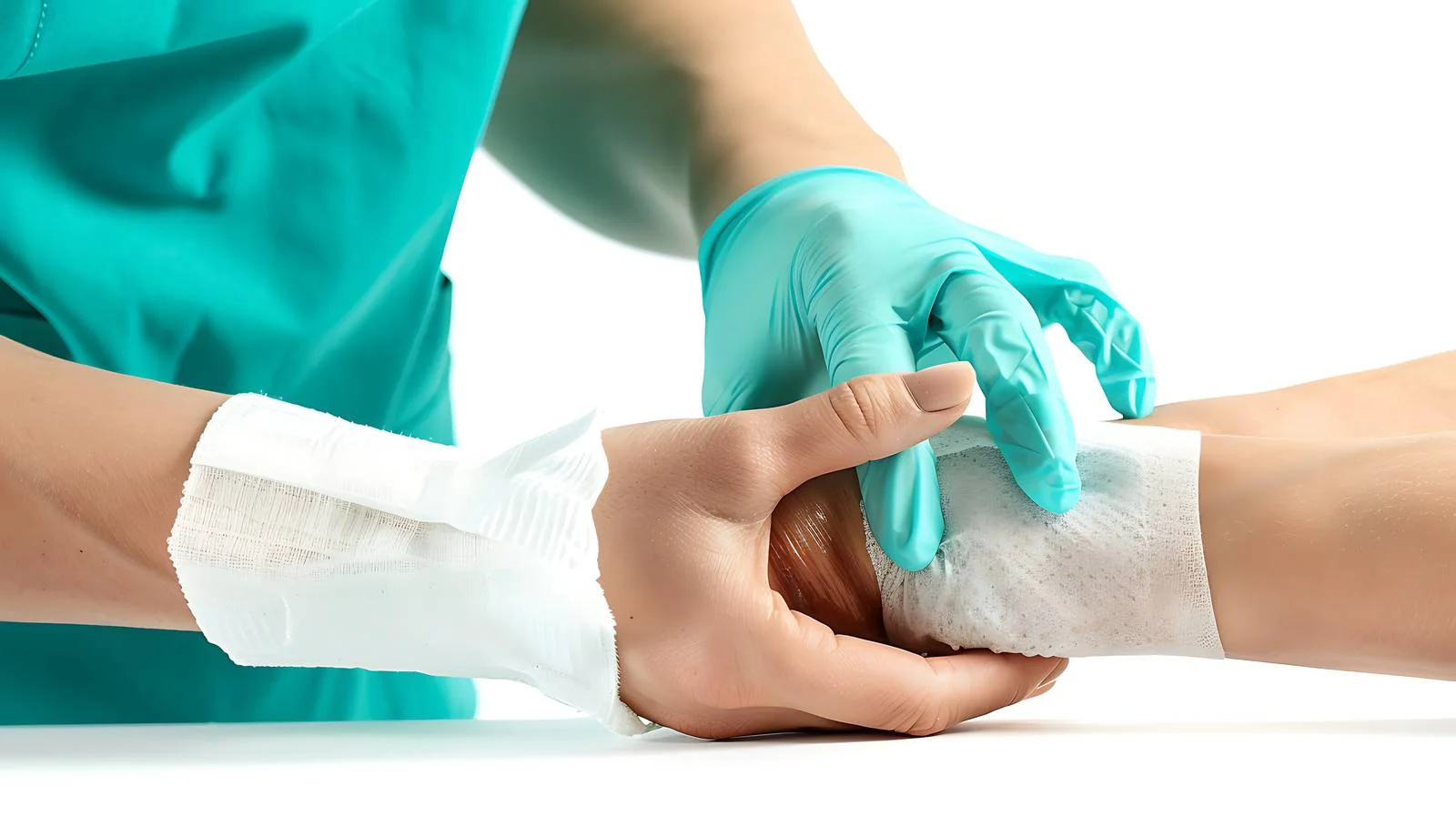 Patient Hand Burn Wound Dressing Procedure — free download from Dotvec