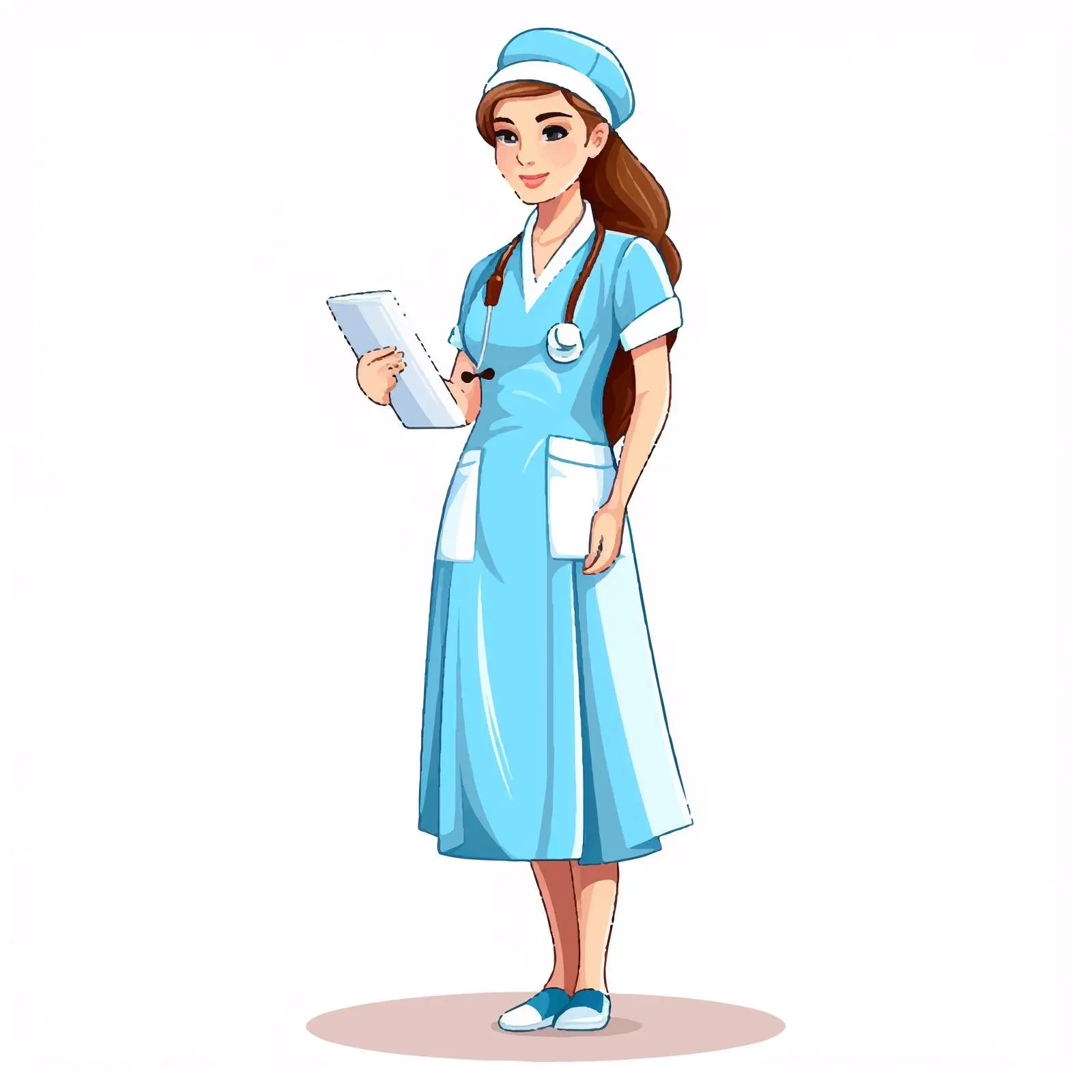 Professional Nurse Cartoon Vector Illustration — free download from Dotvec