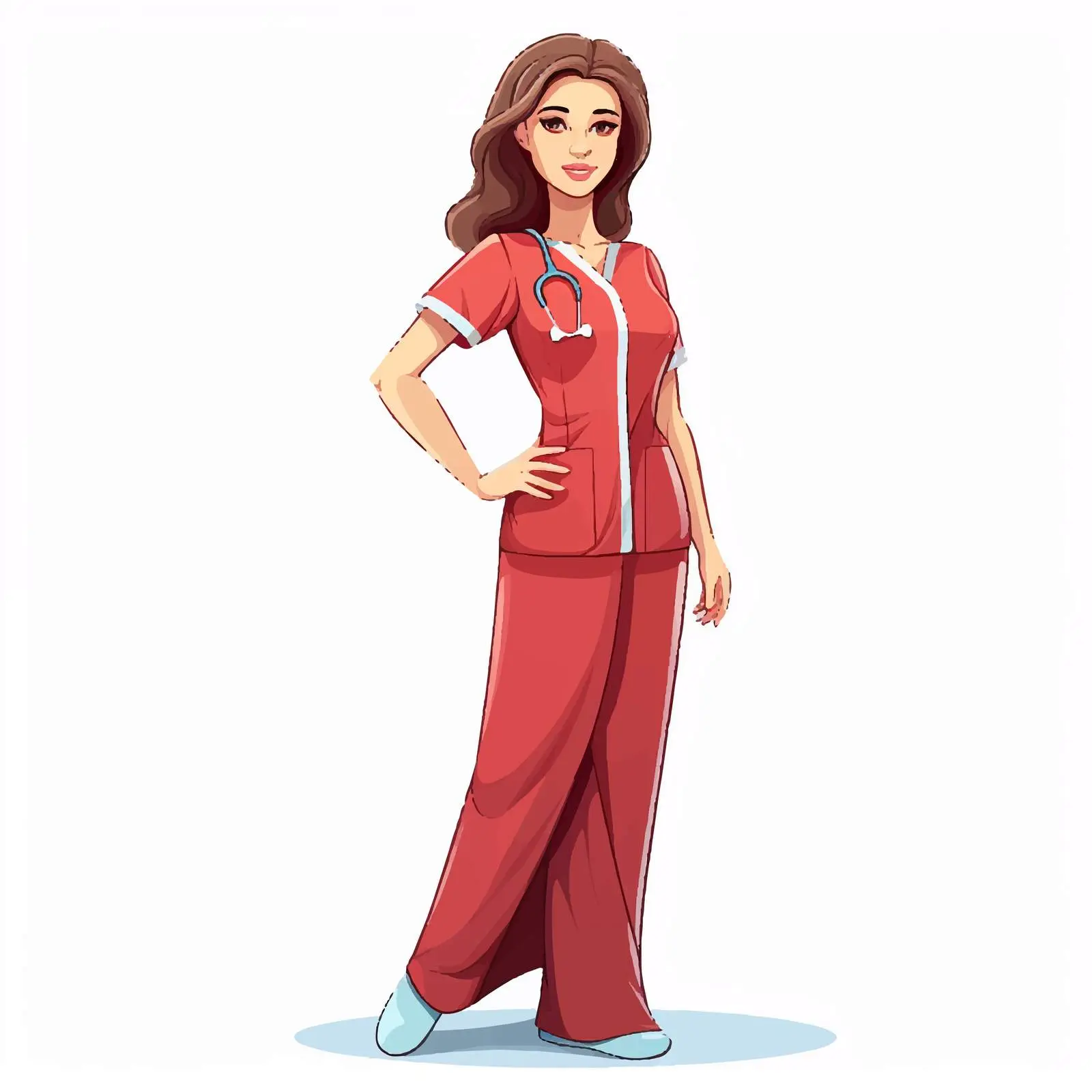 Professional Nurse Cartoon Vector Illustration — free download from Dotvec