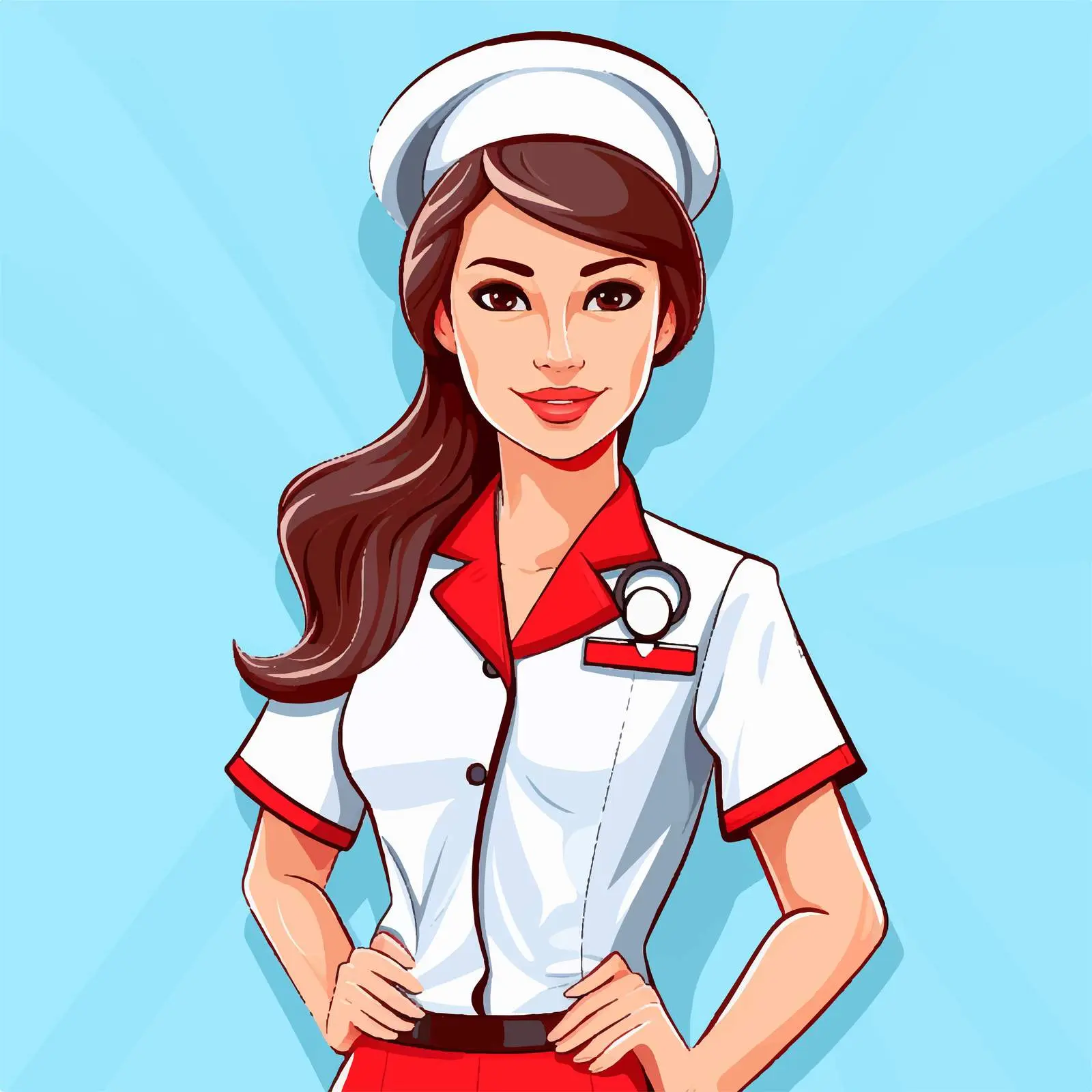 Professional Nurse Cartoon Vector Illustration — free download from Dotvec