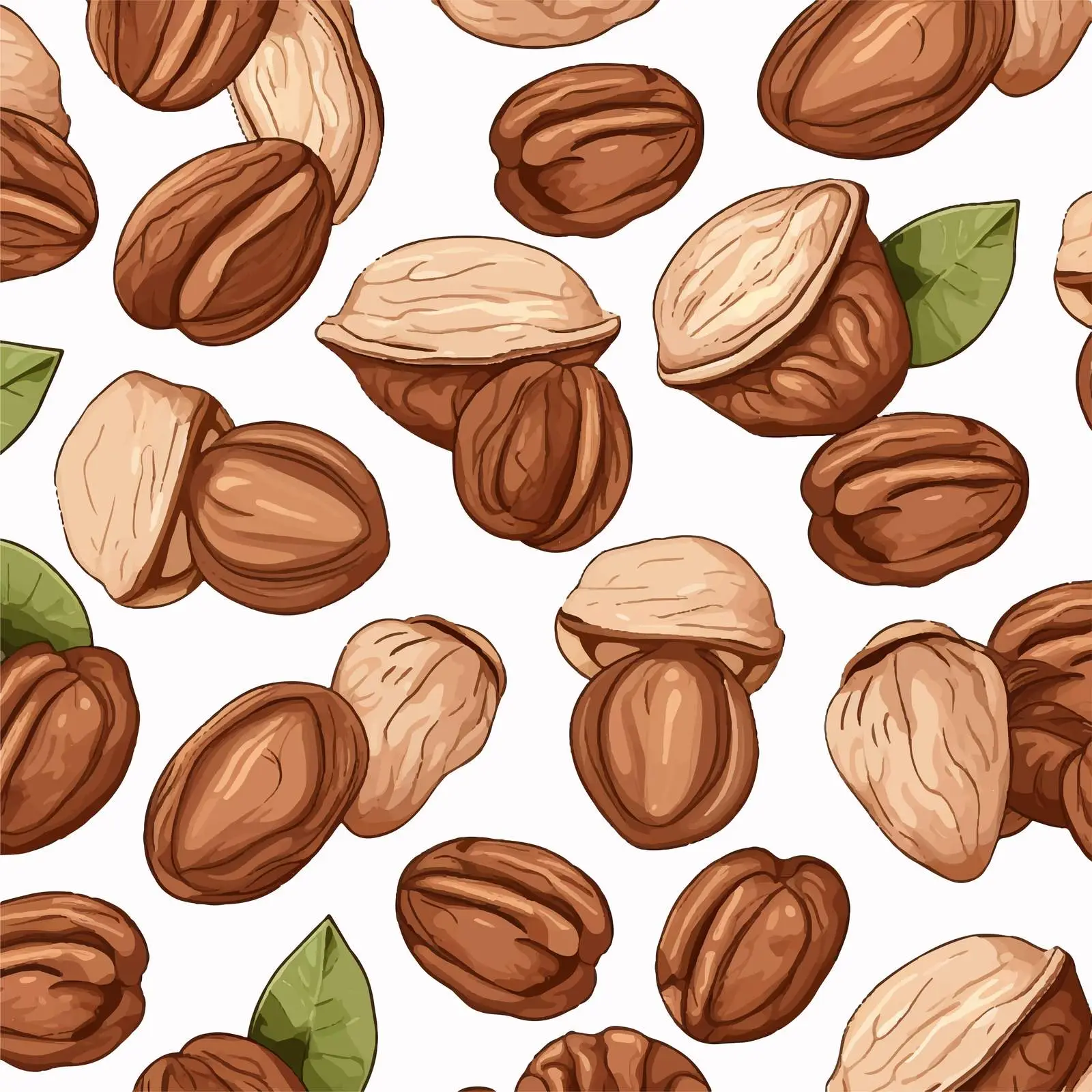 Colorful Hand-Drawn Nut Seamless Pattern — free download from Dotvec