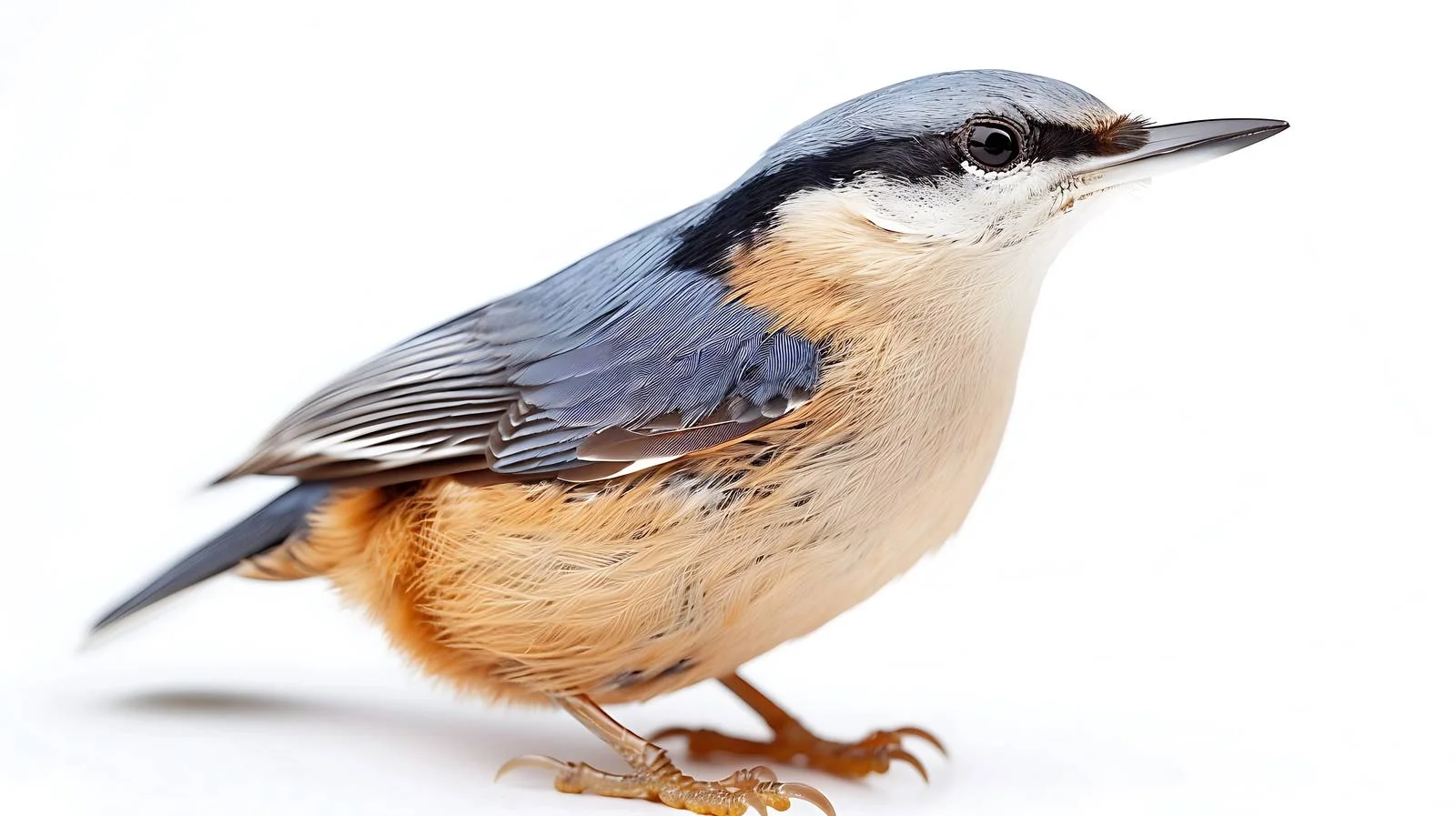 Close-Up Nuthatch Bird Isolated on White — free download from Dotvec