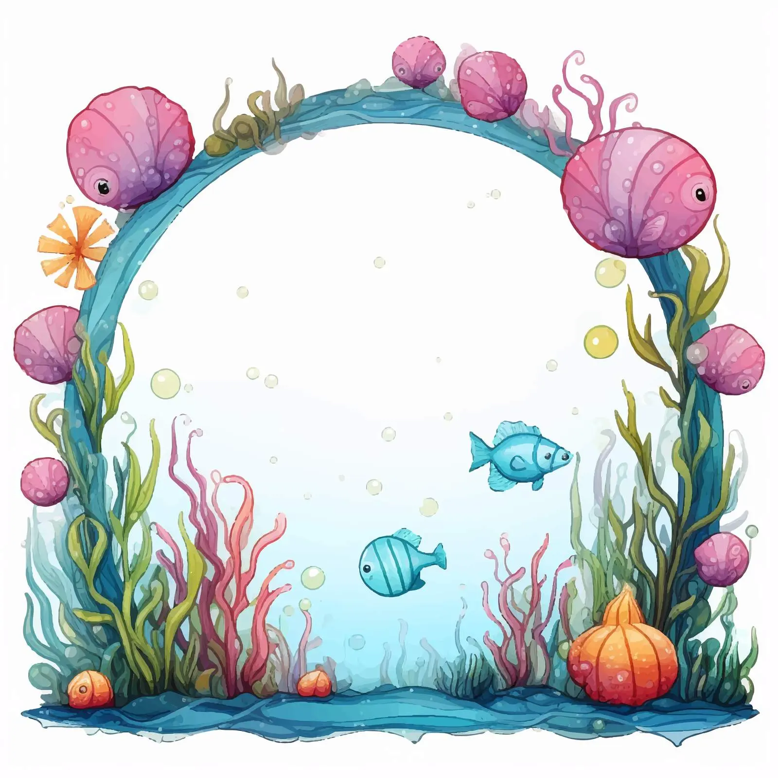 Cute Object Illustration with Decorative Border — free download from Dotvec