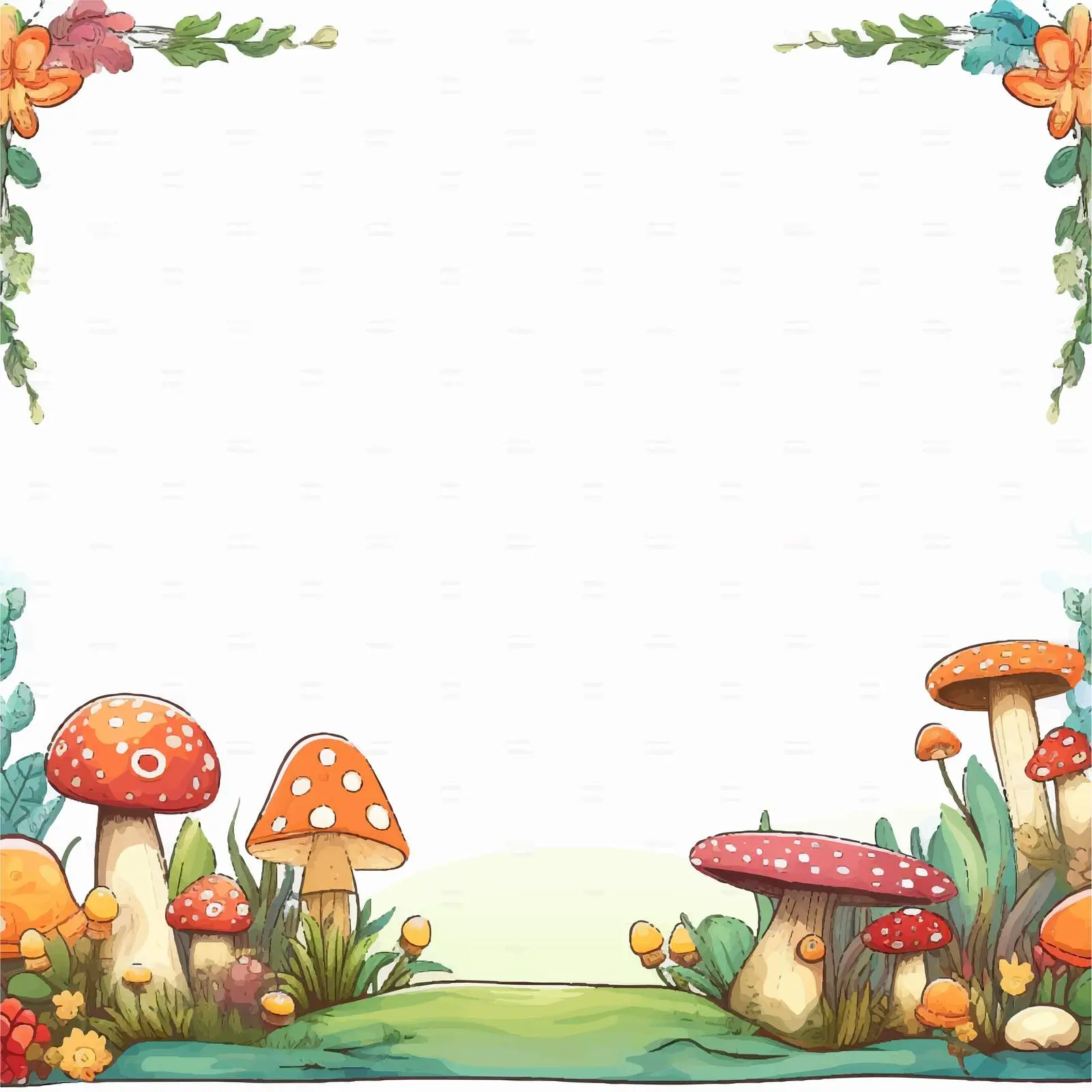 Cute Object Border Illustration Vector Art — free download from Dotvec