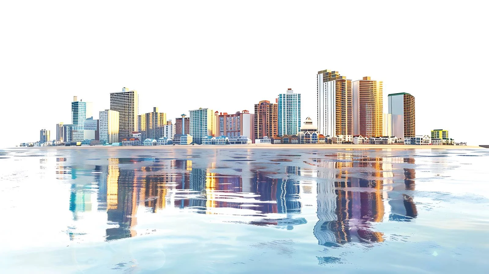 Ocean City Vector Illustration — free download from Dotvec