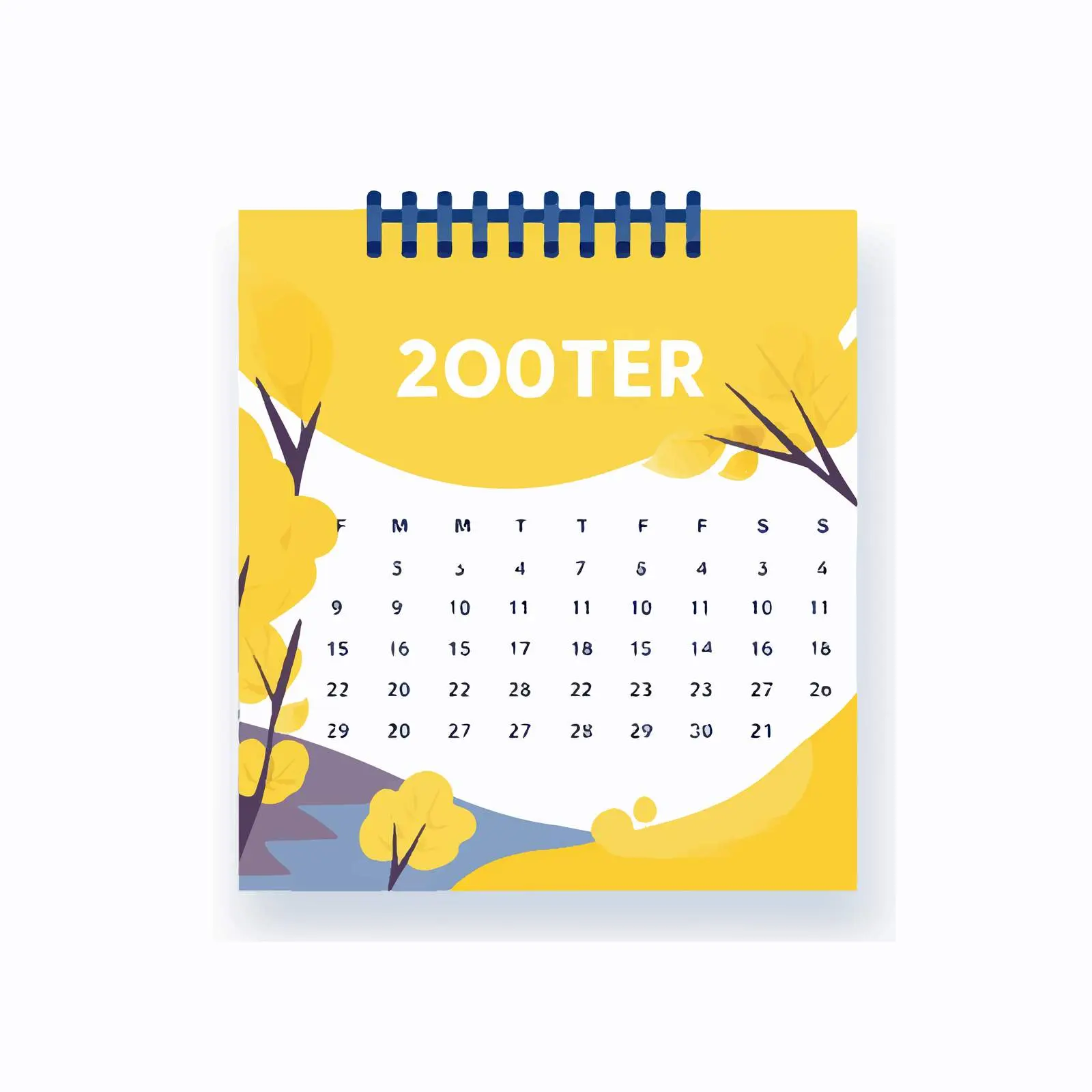 October Minimalist Business Template Vector — free download from Dotvec