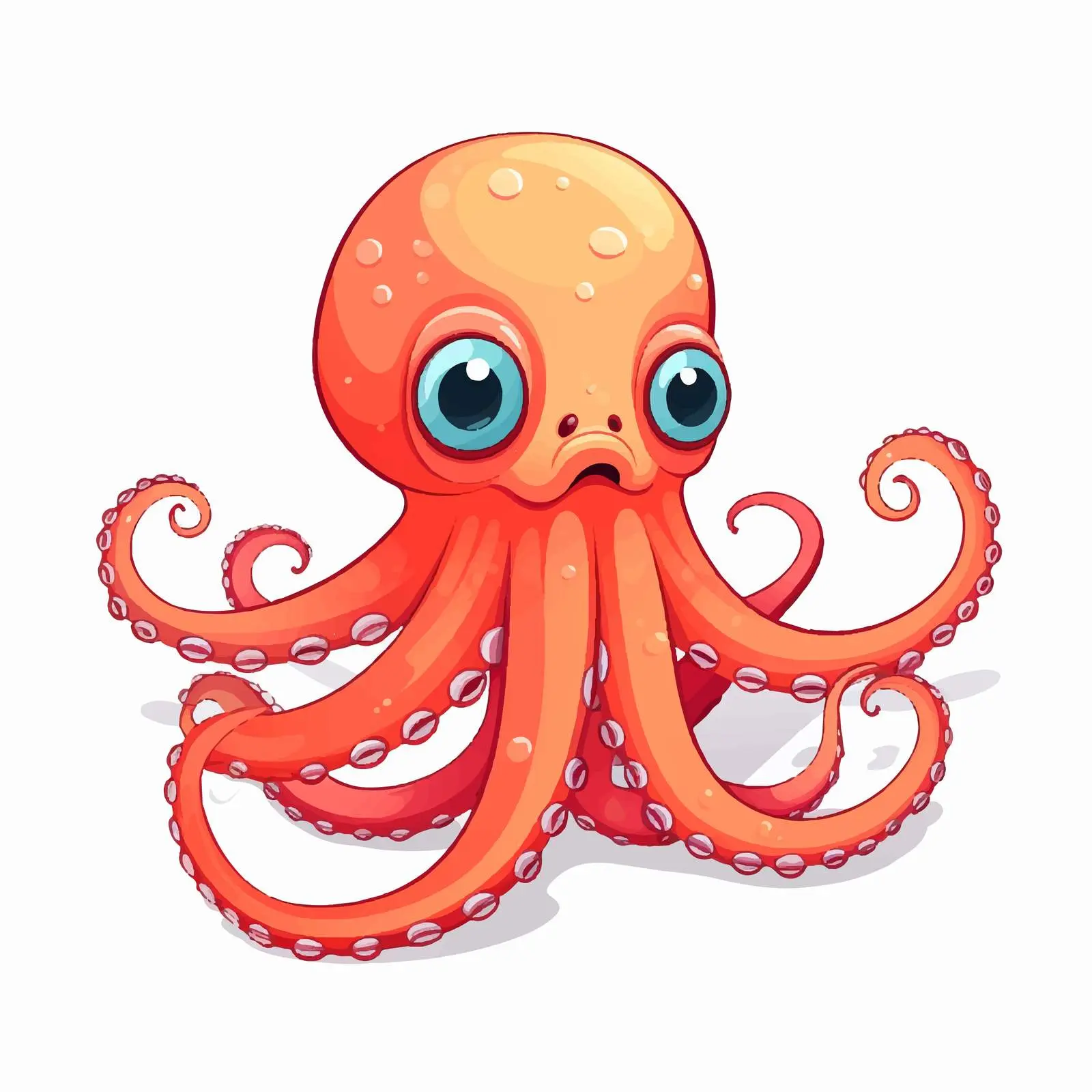 Playful Cartoon Octopus Vector Illustration – free octopus image from Dotvec