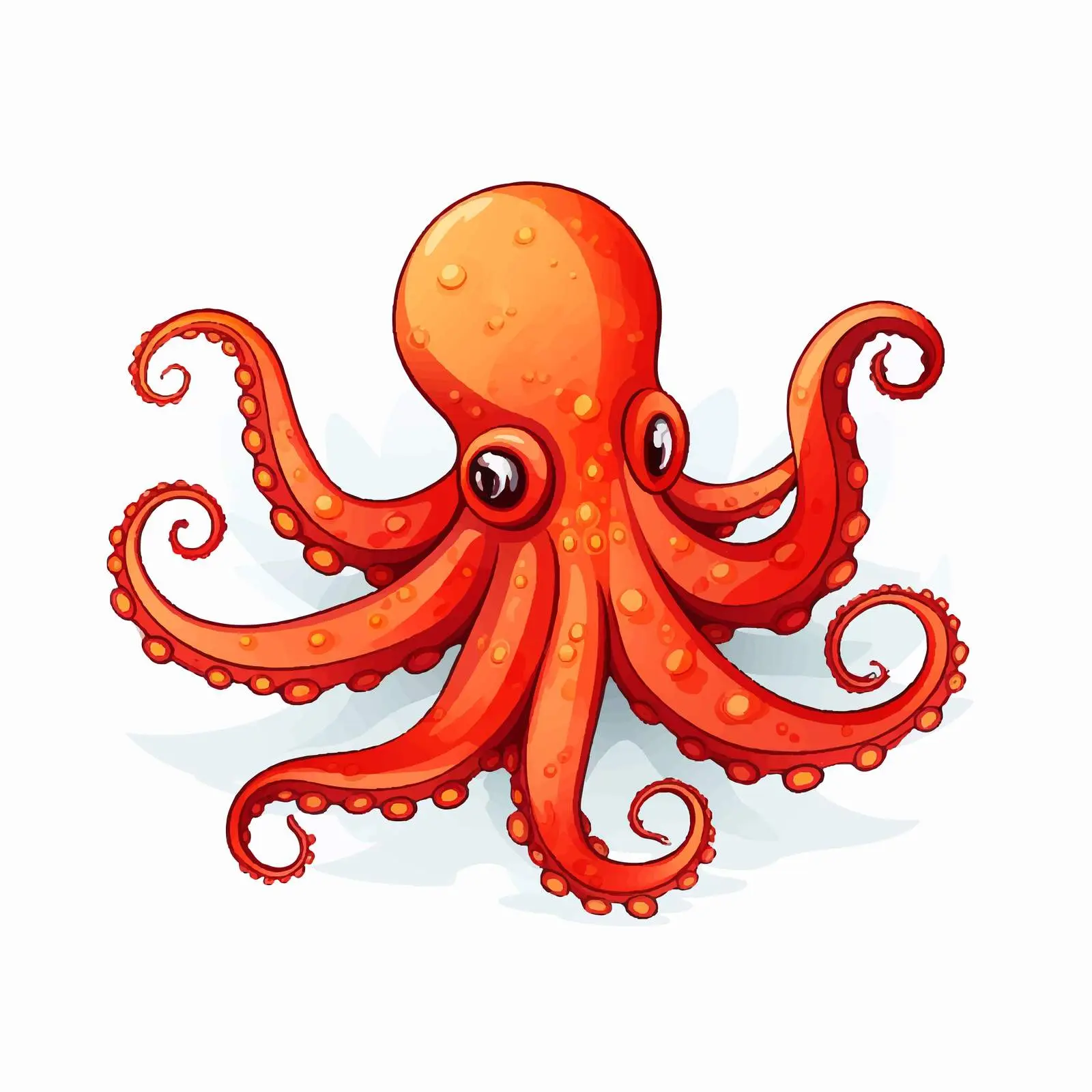 Isolated Line Vector Illustration of Octopus – free octopus image from Dotvec