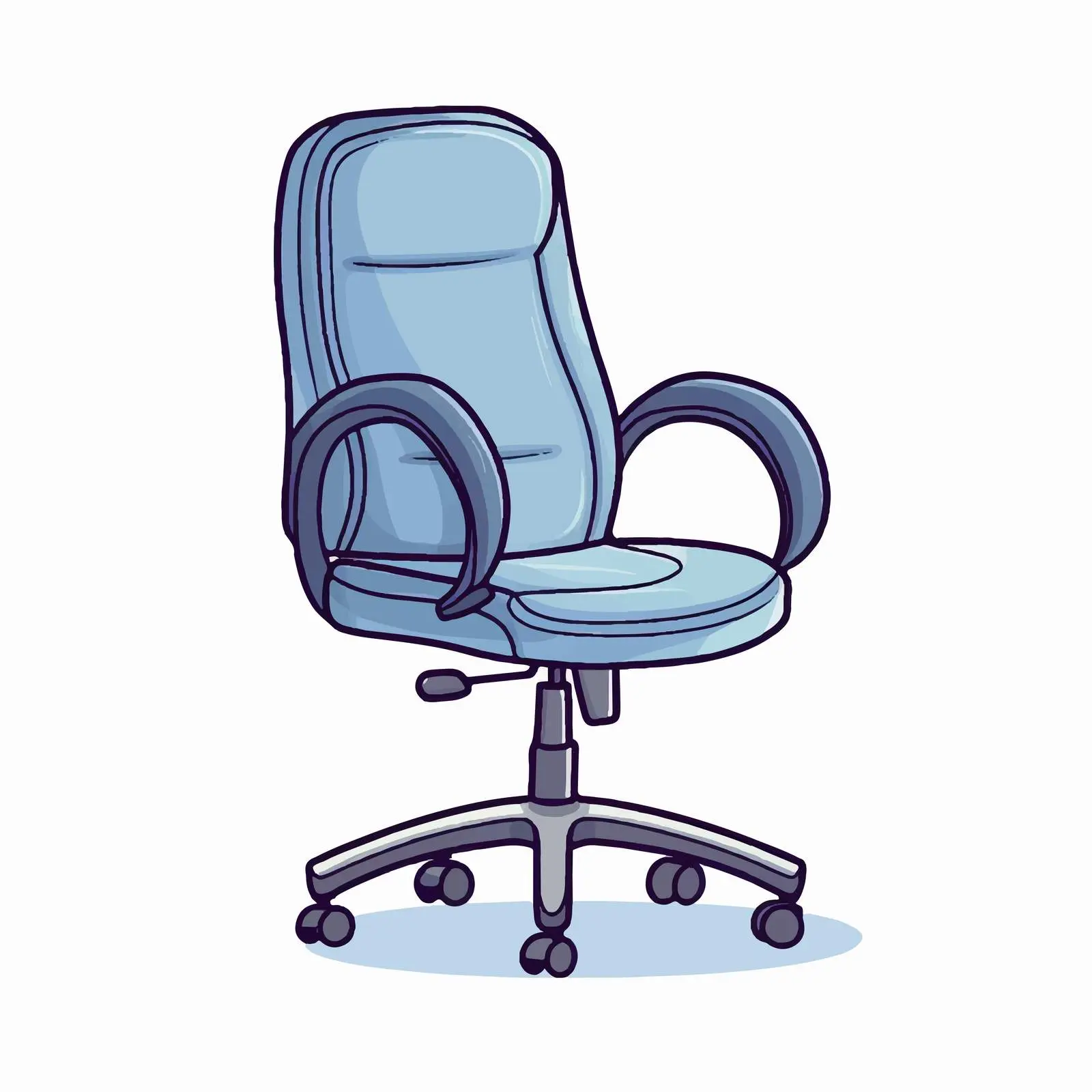 Cartoon Office Chair Vector Illustration – free stylized chair image from Dotvec