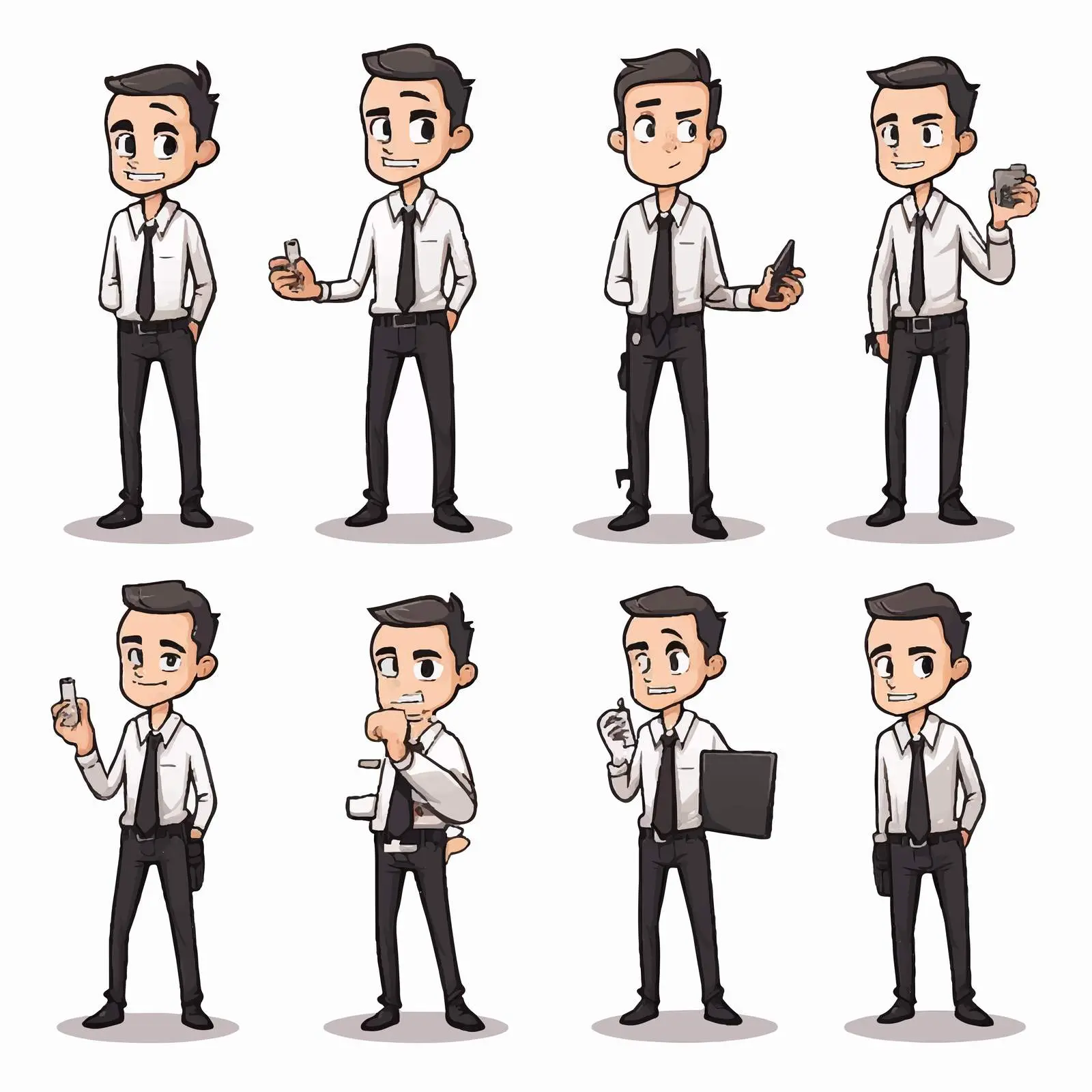Male Office Staff Character Animation Vector — free download from Dotvec