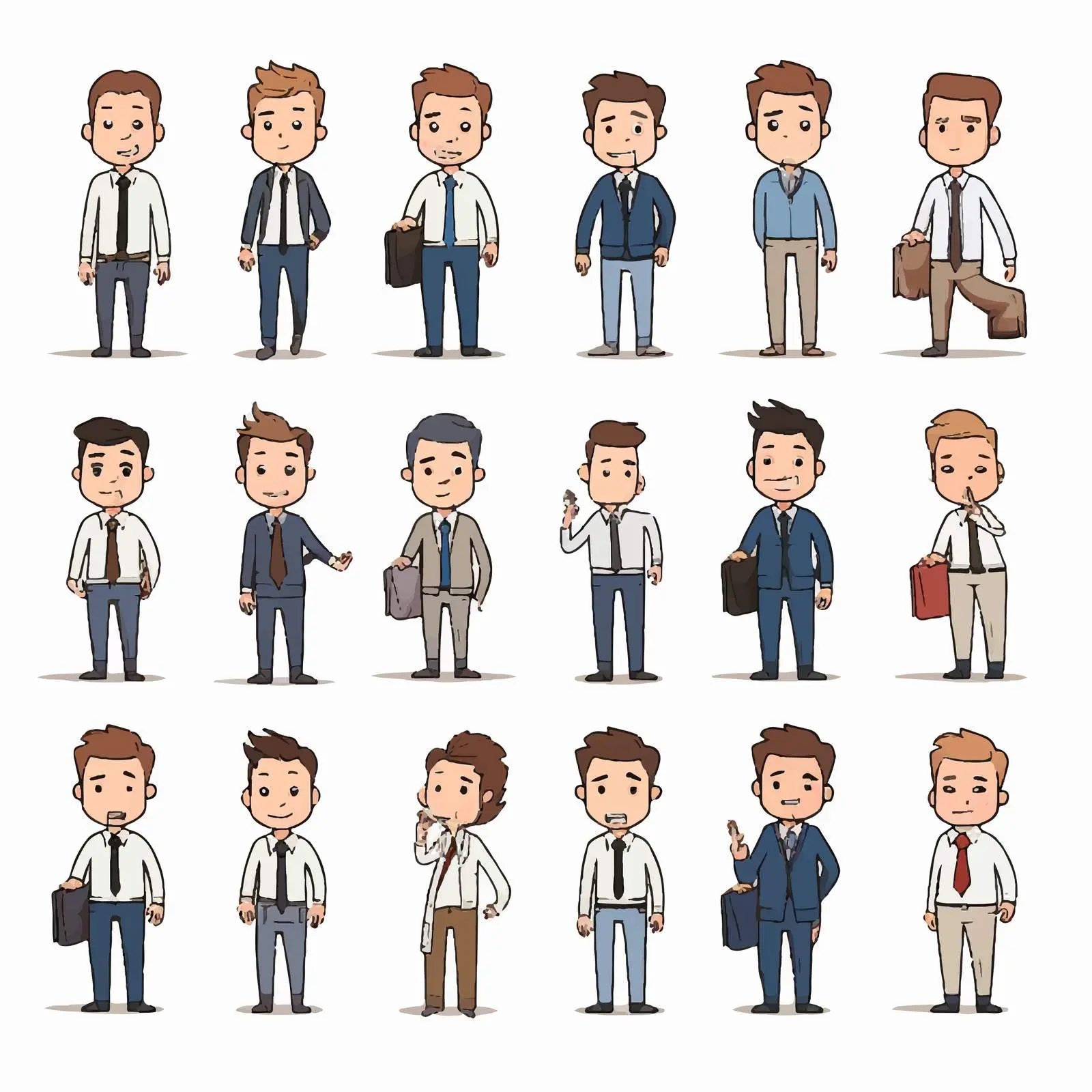 Male Office Staff Character Animation Cartoon — free download from Dotvec