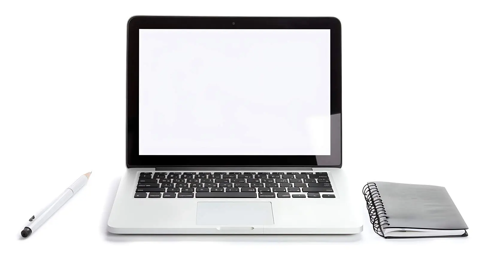 Office Table with Laptop and Notepad — free download from Dotvec