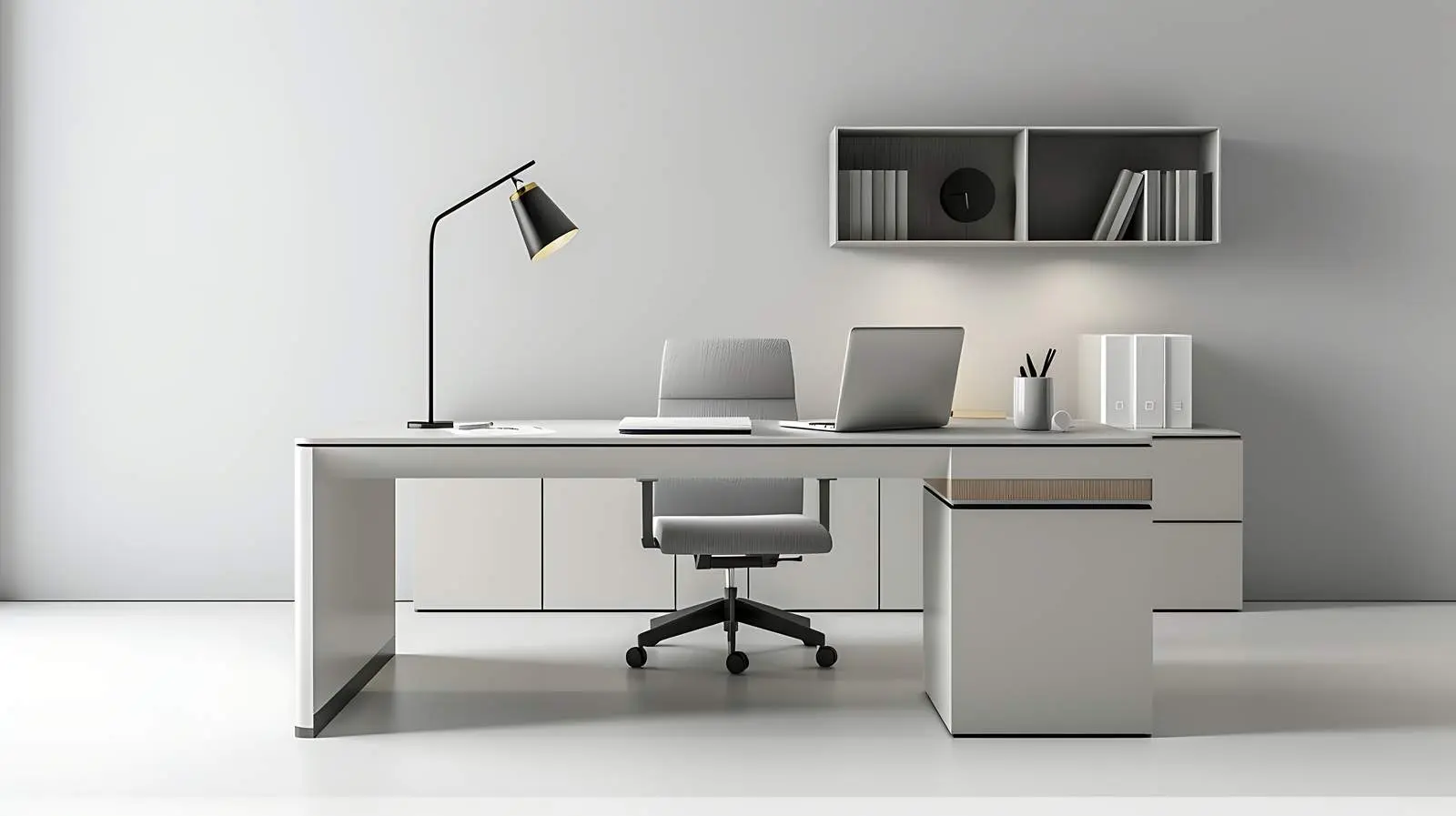 Modern Office Setup with Laptop and Notebooks – free float image from Dotvec