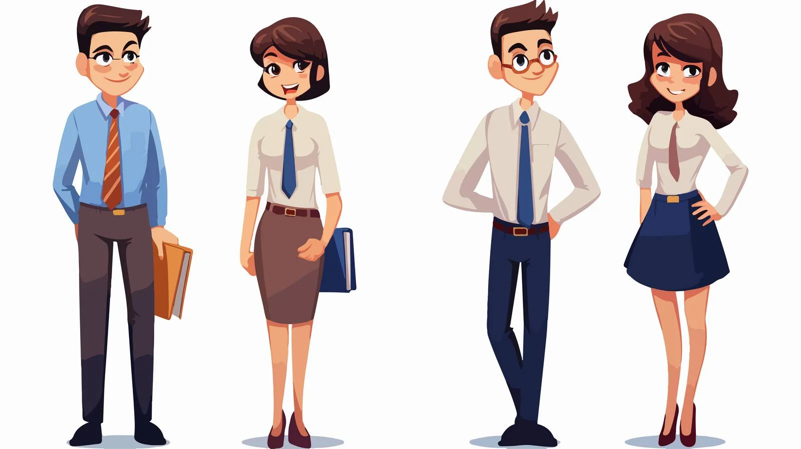 Professional Office Cartoon Vector Characters Bundle — free download from Dotvec