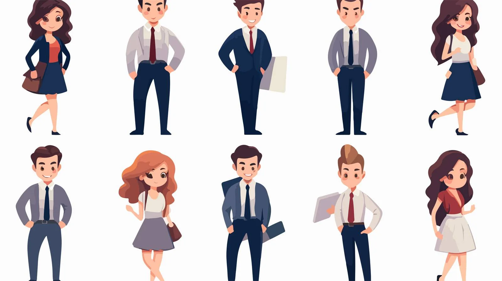 Professional Office Characters Vector Bundle — free download from Dotvec