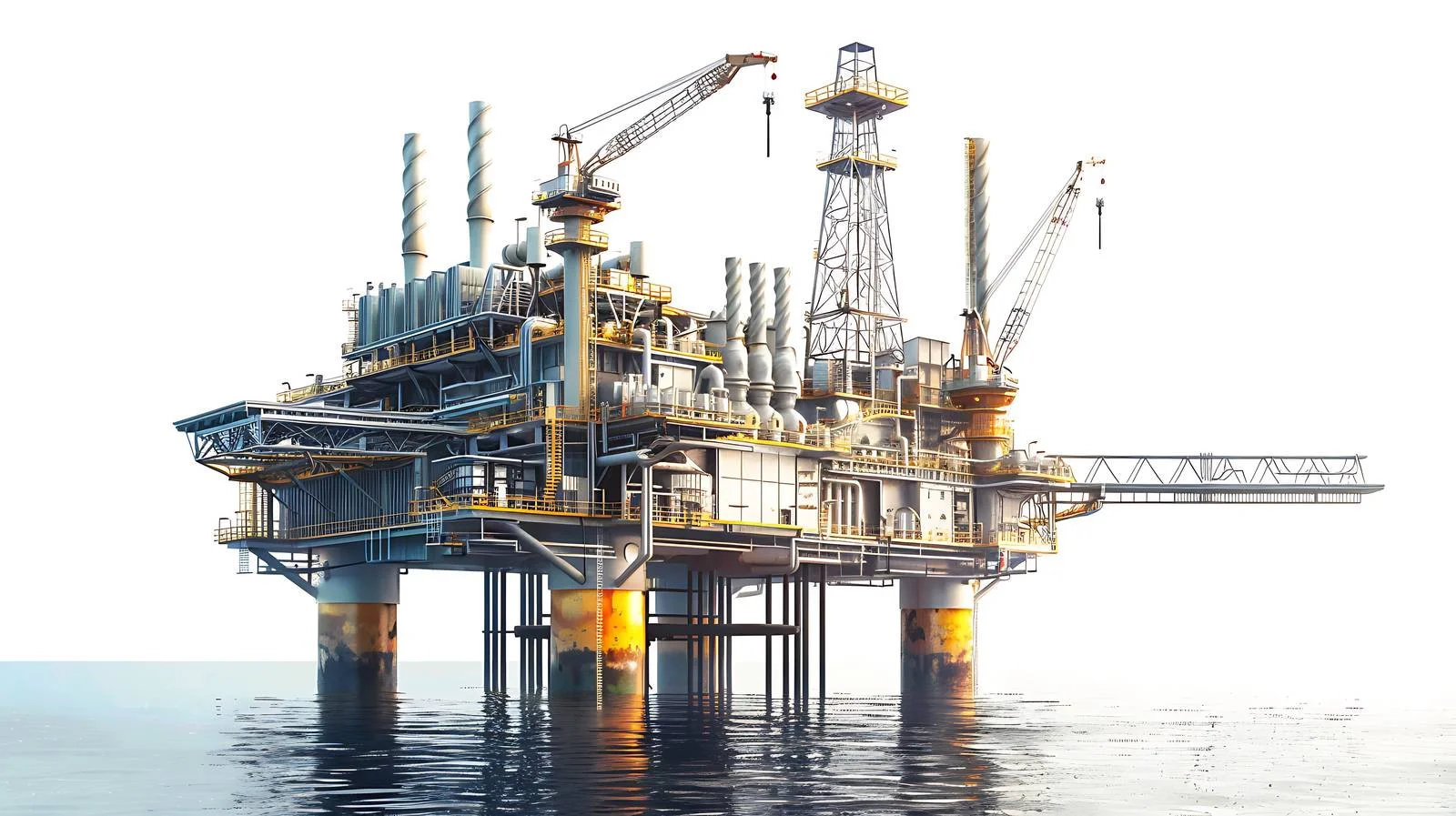 Offshore Oil Engineering on White Background — free download from Dotvec