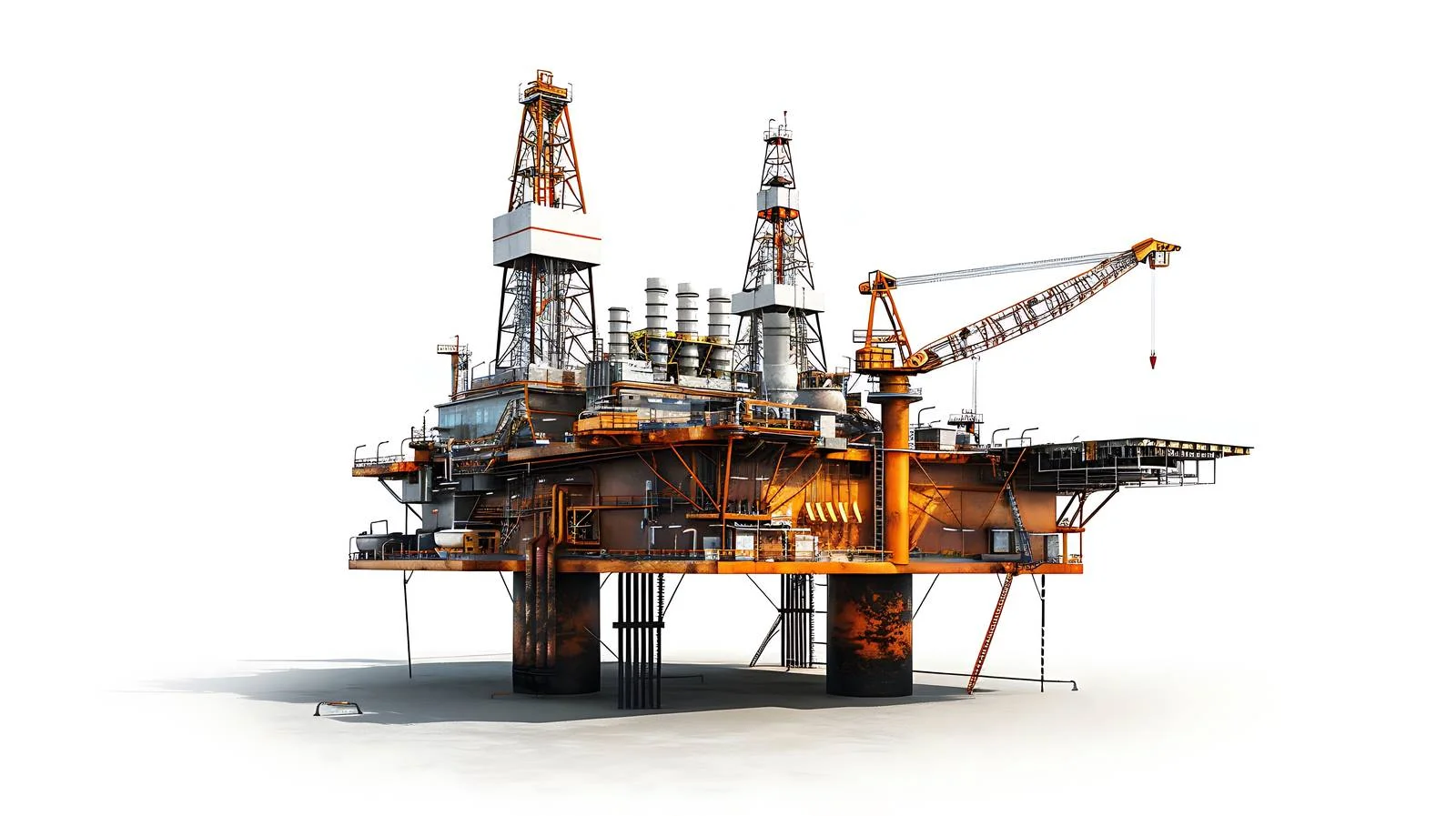 Offshore Oil Engineering on White Background — free download from Dotvec