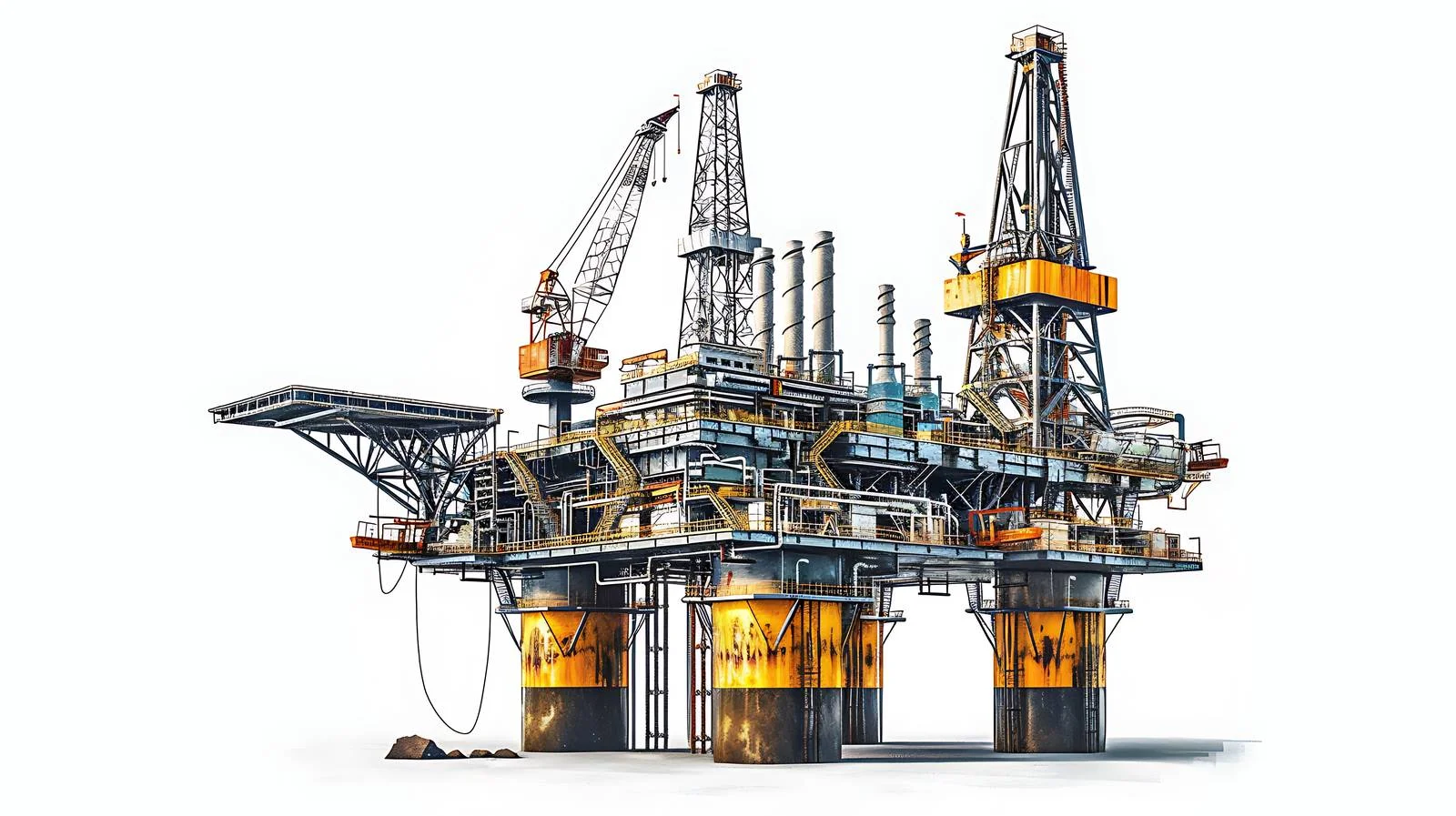 Offshore Oil Engineering White Background — free download from Dotvec