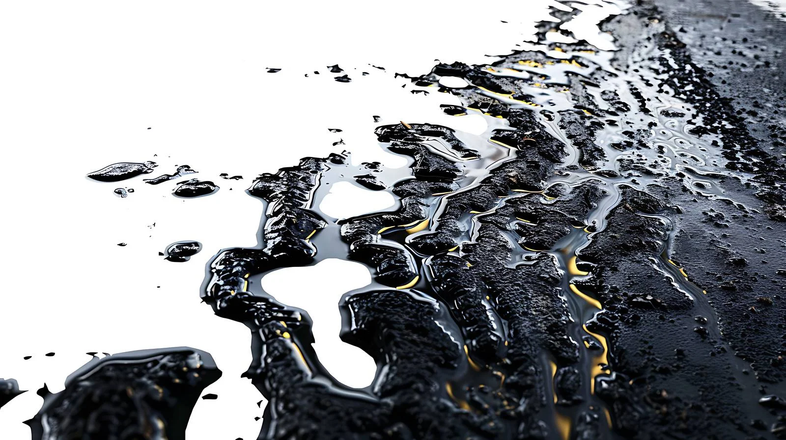 Petrol spill on damp asphalt near park – free damp image from Dotvec