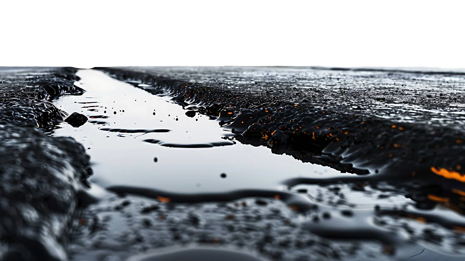 Spilled oil on wet parking lot — free download from Dotvec
